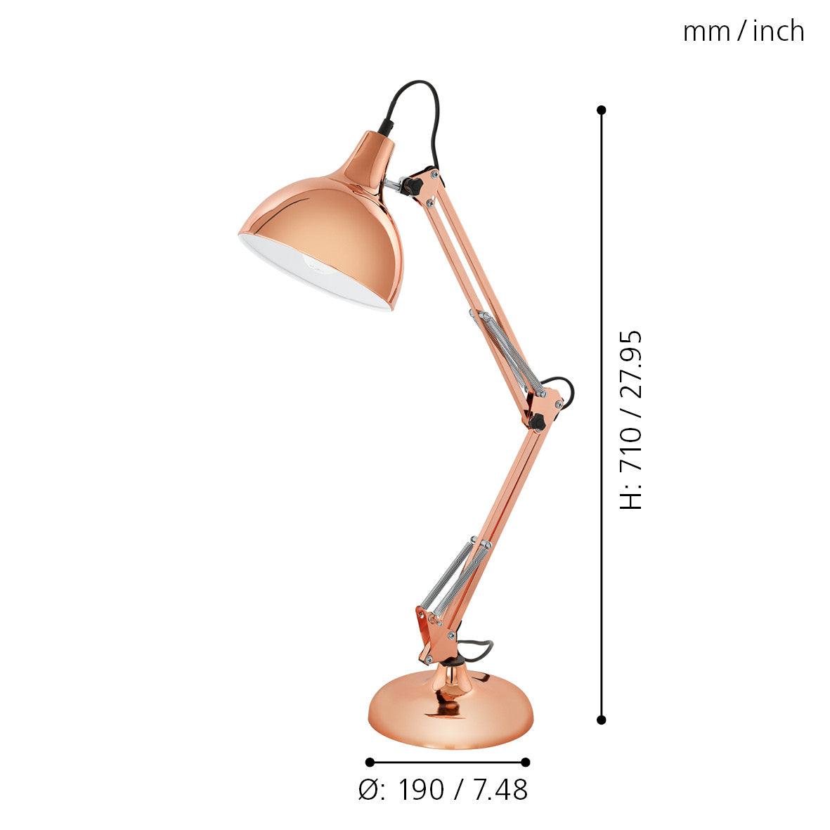 eglo borgillio copper adjustable desk lamp kitchen lighting 