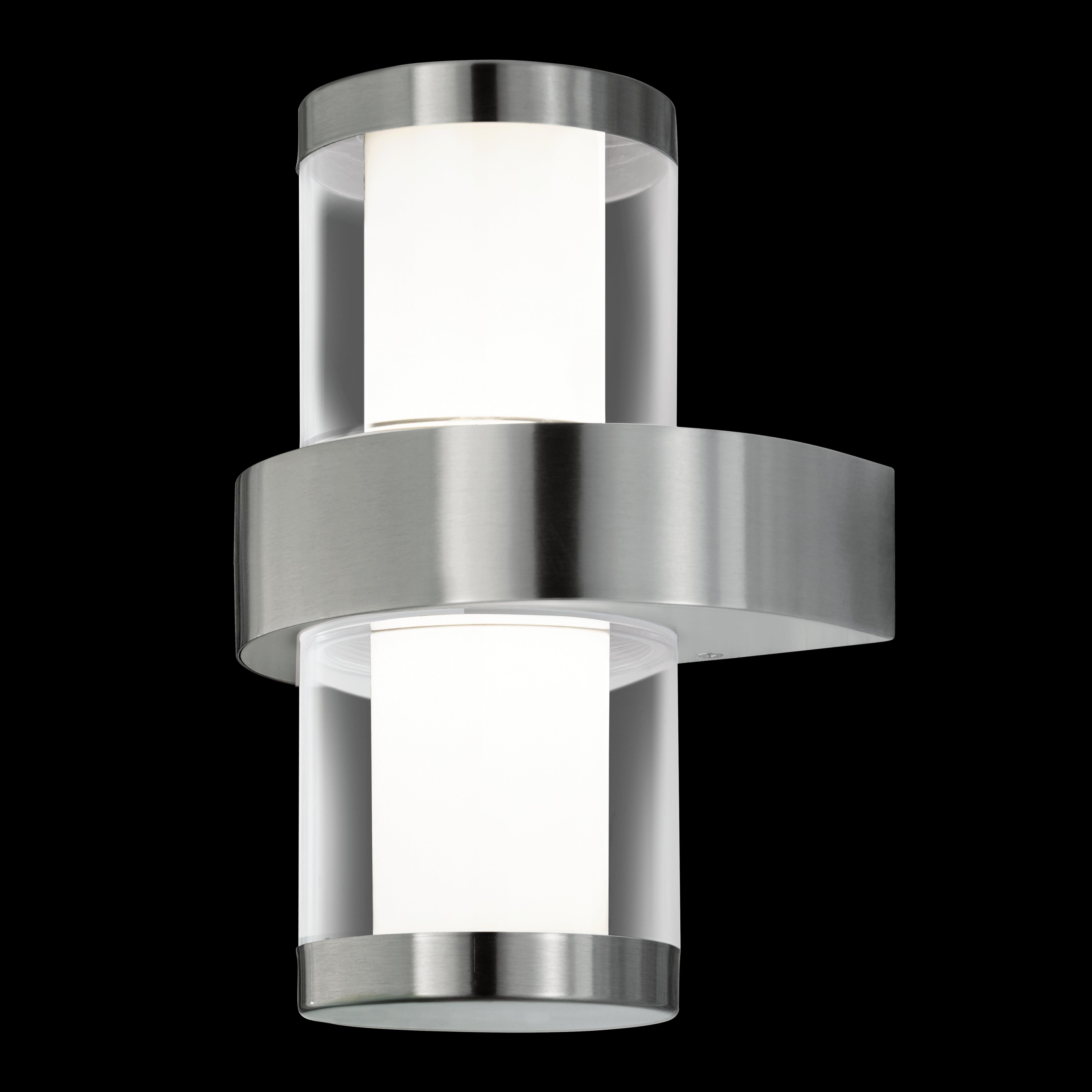 eglo beverly 1 stainless steel led outdoor wall light ip44 living room image