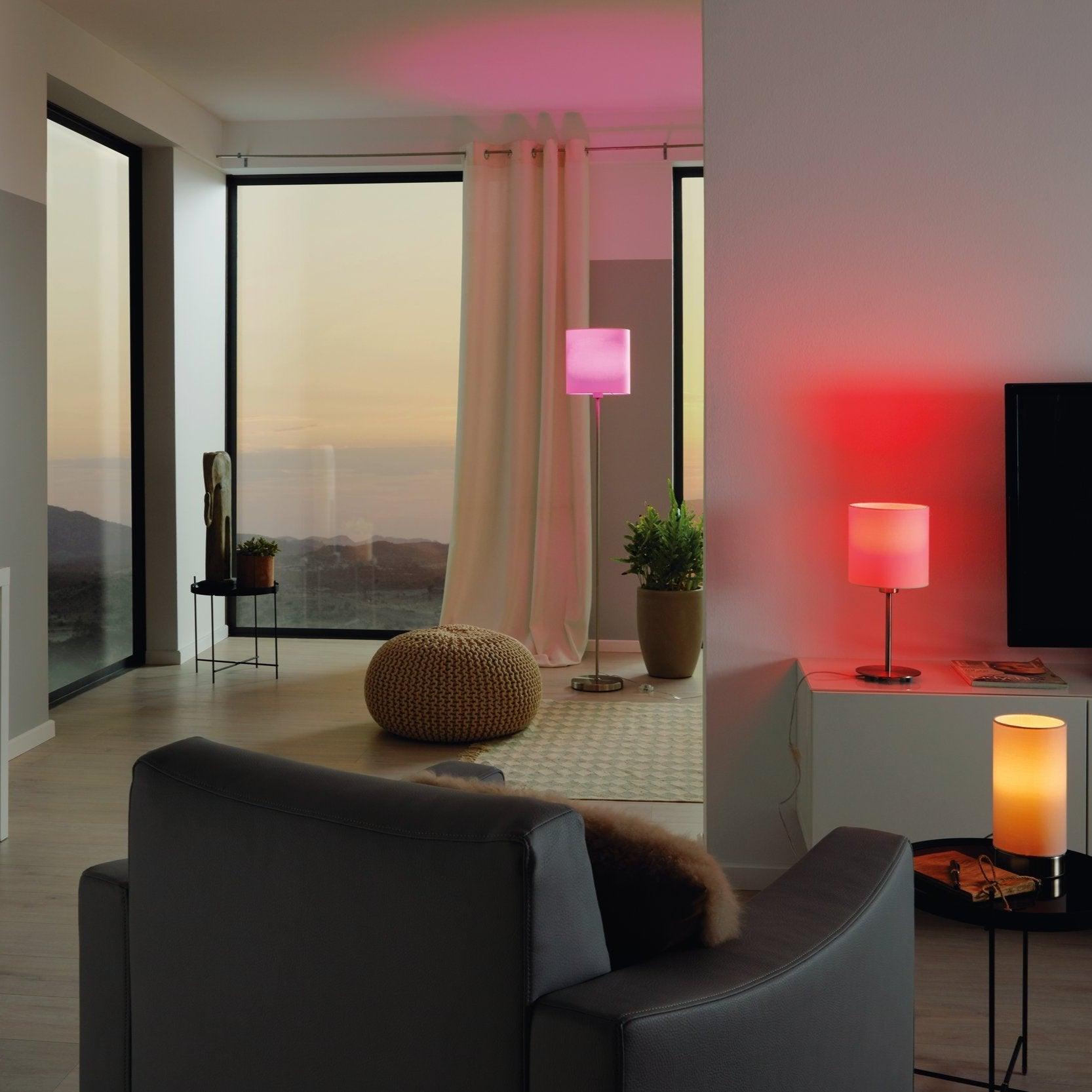 eglo pasteri nickel wall light white shade