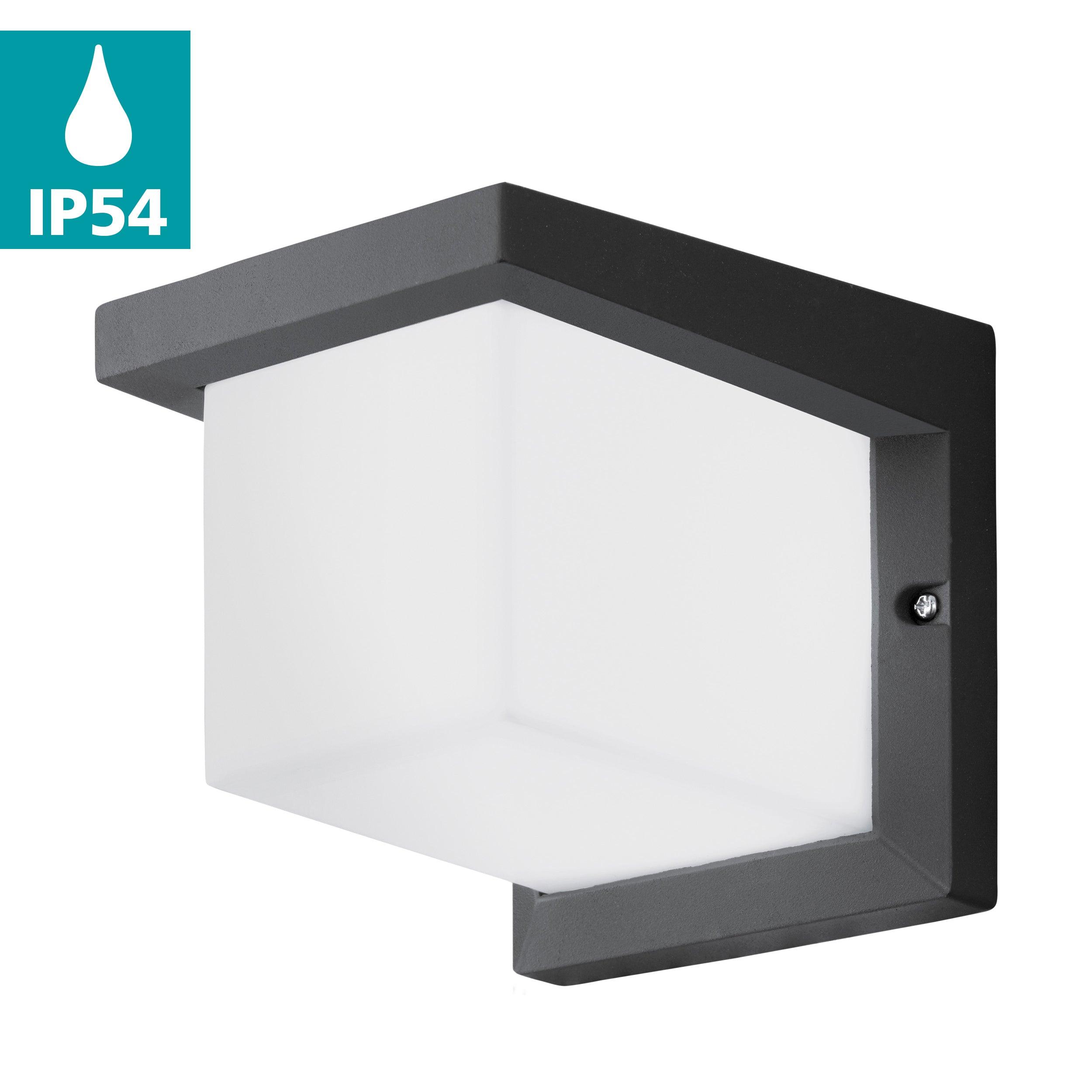 eglo desella 1 ip54 grey outdoor wall light bedroom lighting 