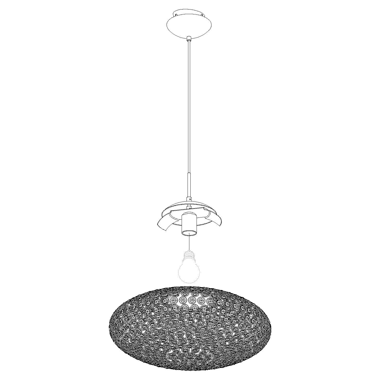 eglo clemente chrome clear glass crystal ceiling pendant Kitchen Lighting Close Up