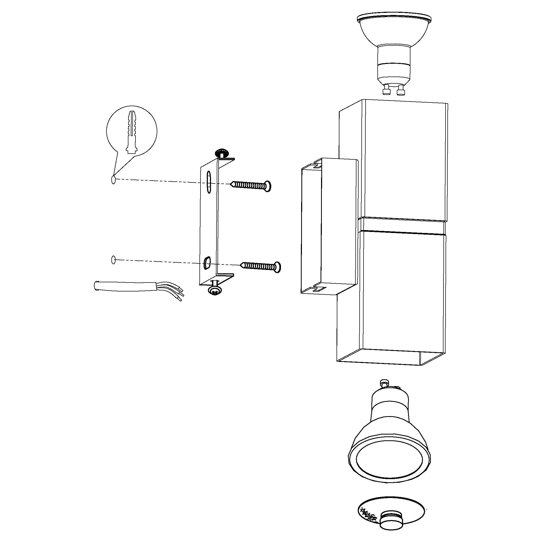 eglo passa chrome white 2 light wall light kitchen lighting 