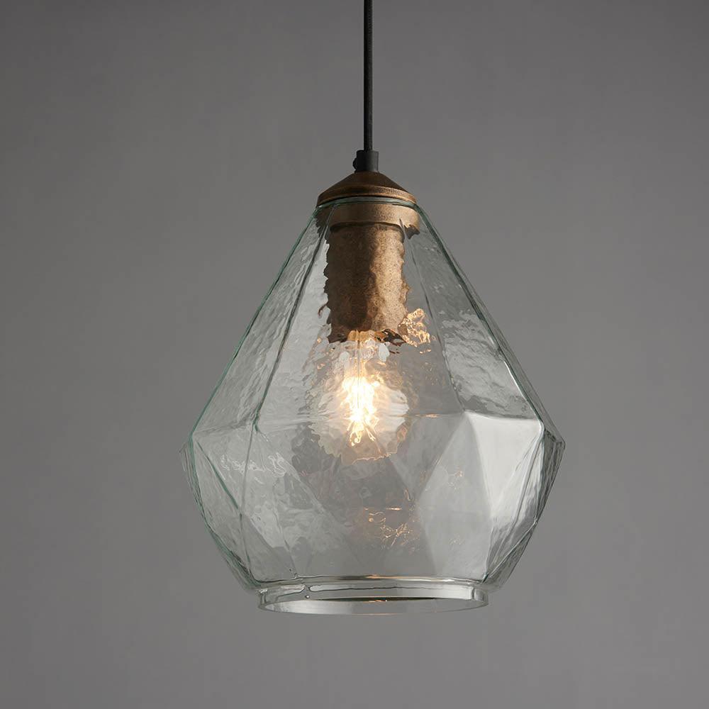 Endon Ebbe 1 Light Gold Pendant Ceiling Light-OPEN-BOX-50-040626
