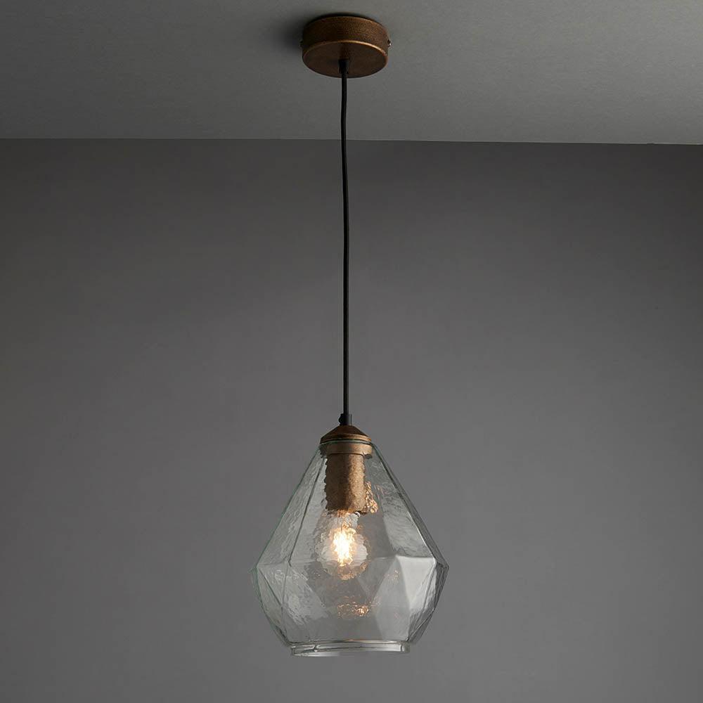 Endon Ebbe 1 Light Gold Pendant Ceiling Light-OPEN-BOX-50-040626