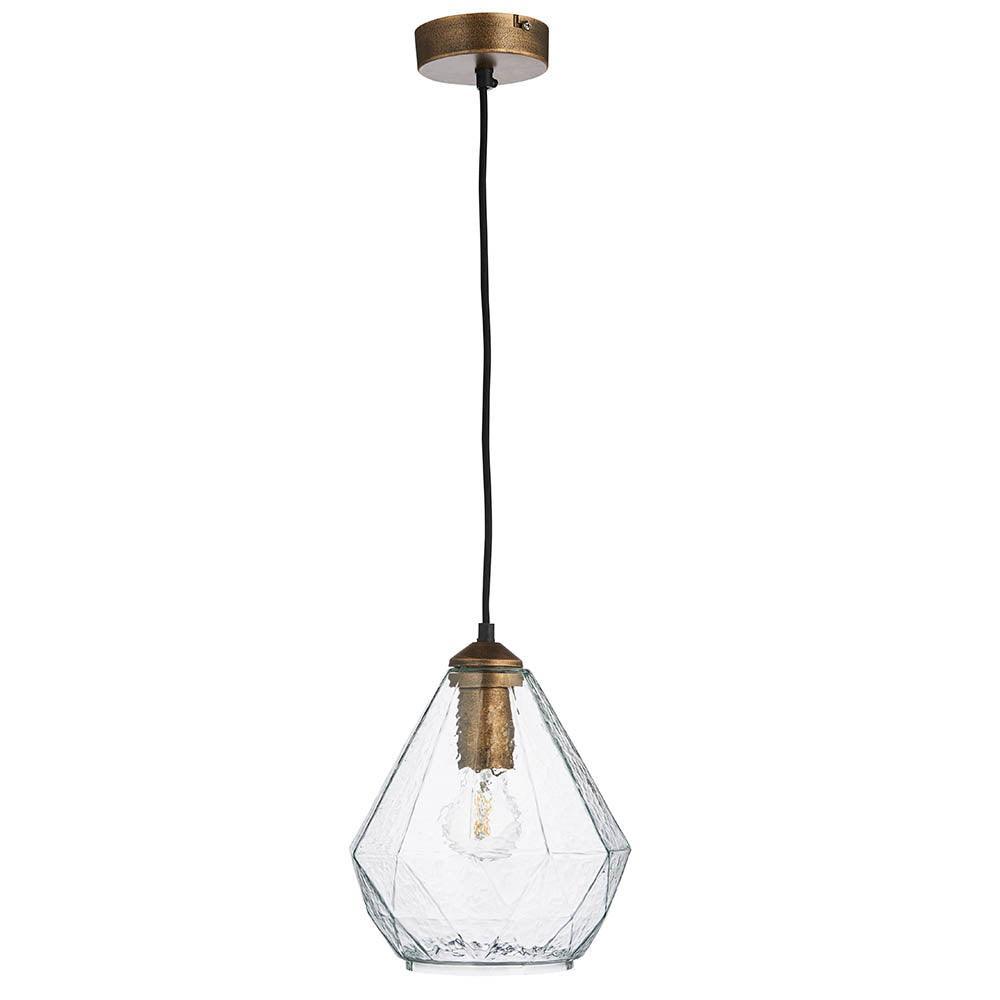 Endon Ebbe 1 Light Gold Pendant Ceiling Light-OPEN-BOX-50-040626