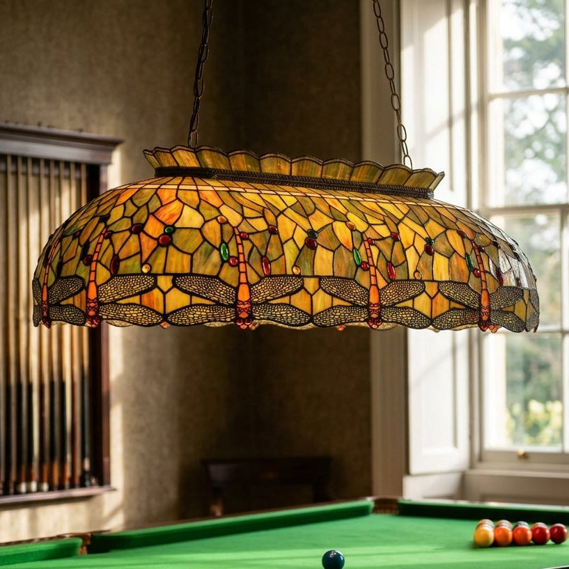 Green Dragonfly Pool Table Light - Tiffany Lighting Direct