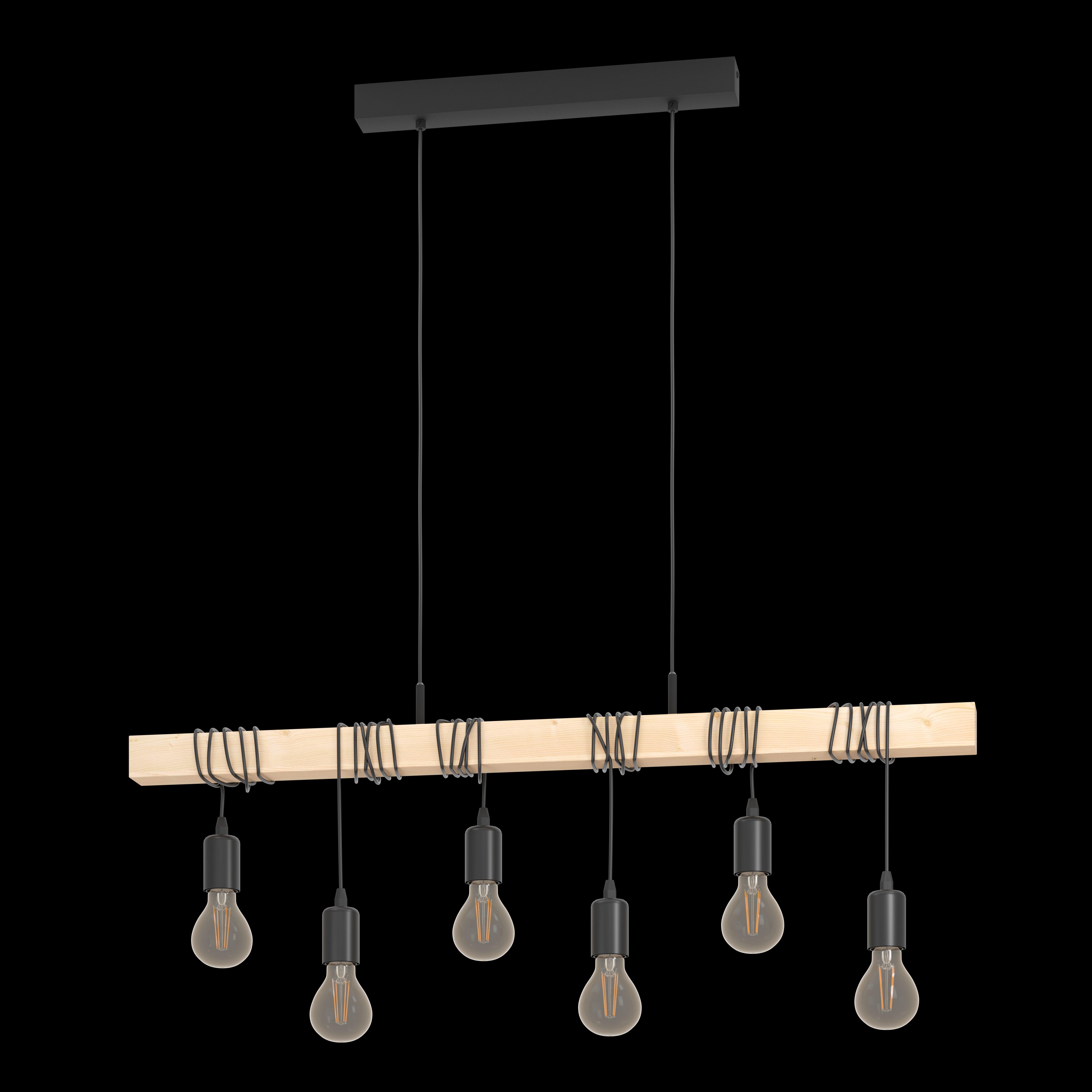 eglo townshend 6 light wooden beam ceiling pendant kitchen lighting 