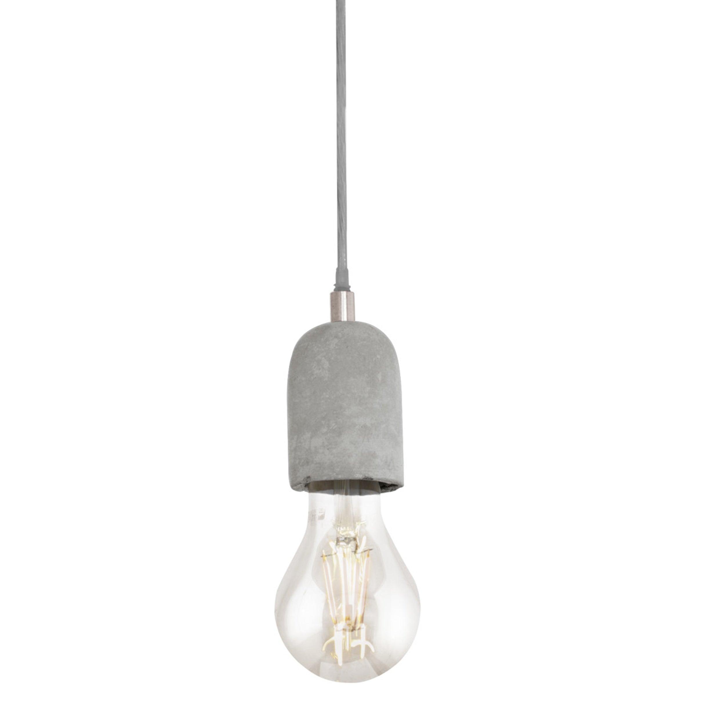 eglo silvares concrete holder clear cable ceiling pendant