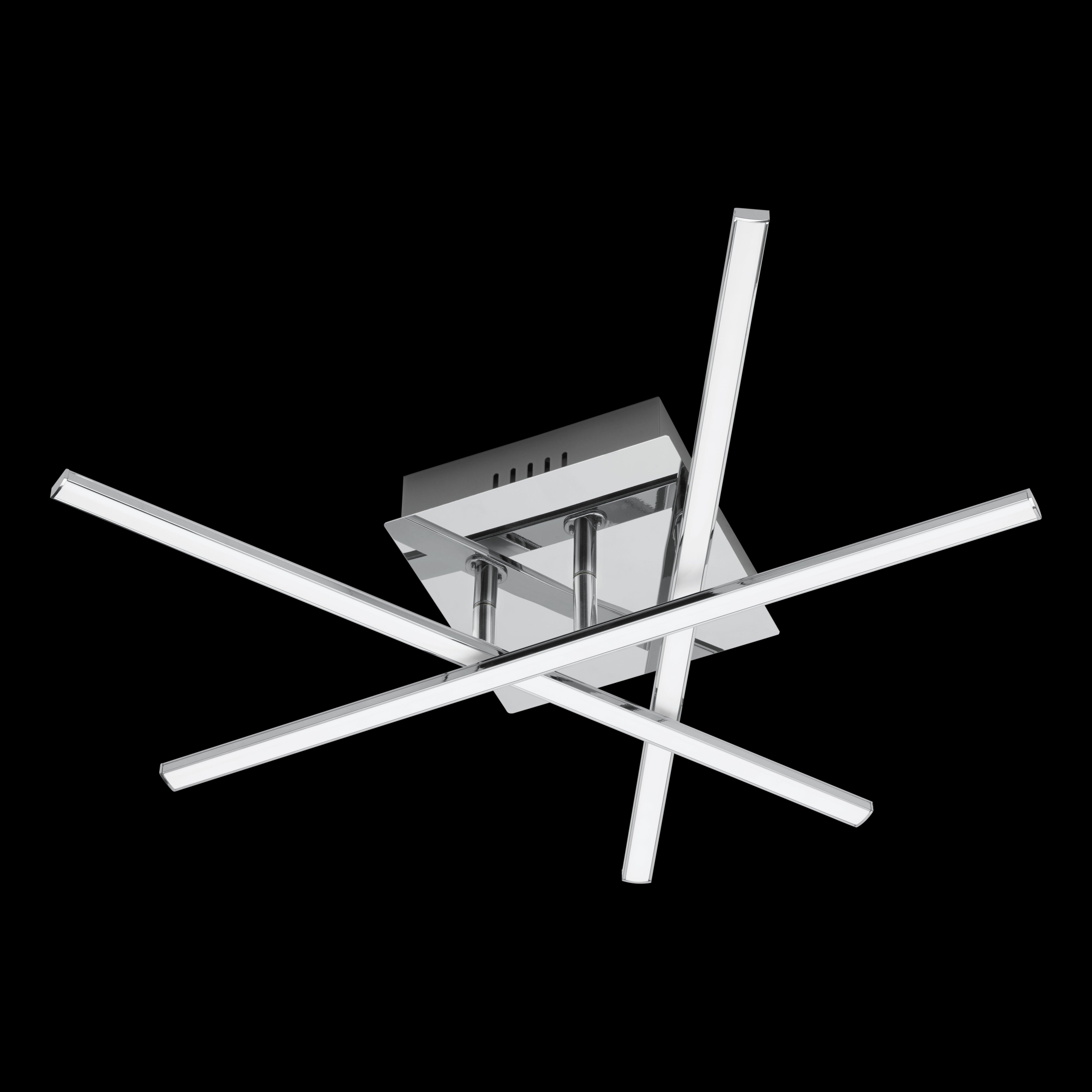 eglo lasana 1 chrome led flush ceiling light living room close up