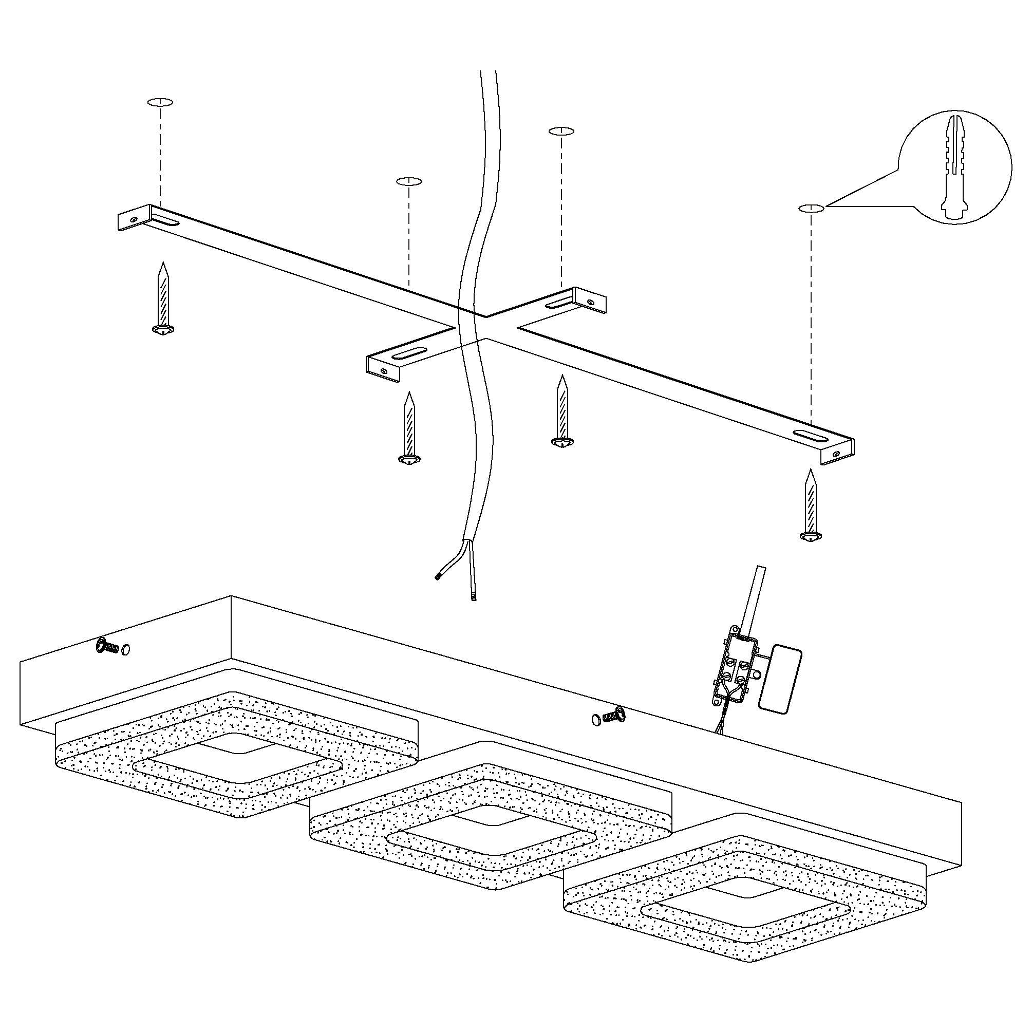 eglo fradelo 3 light led chrome glass crystal ceiling flush kitchen lighting 