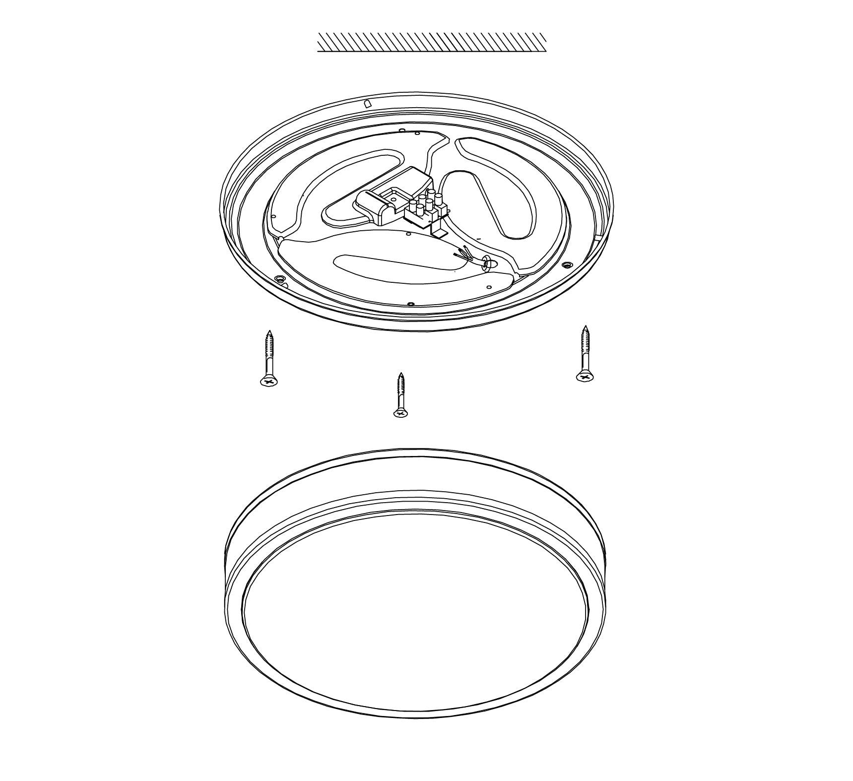 Eglo Palermo 2 Round Chrome LED Flush Ceiling Light - 28cm-clearance