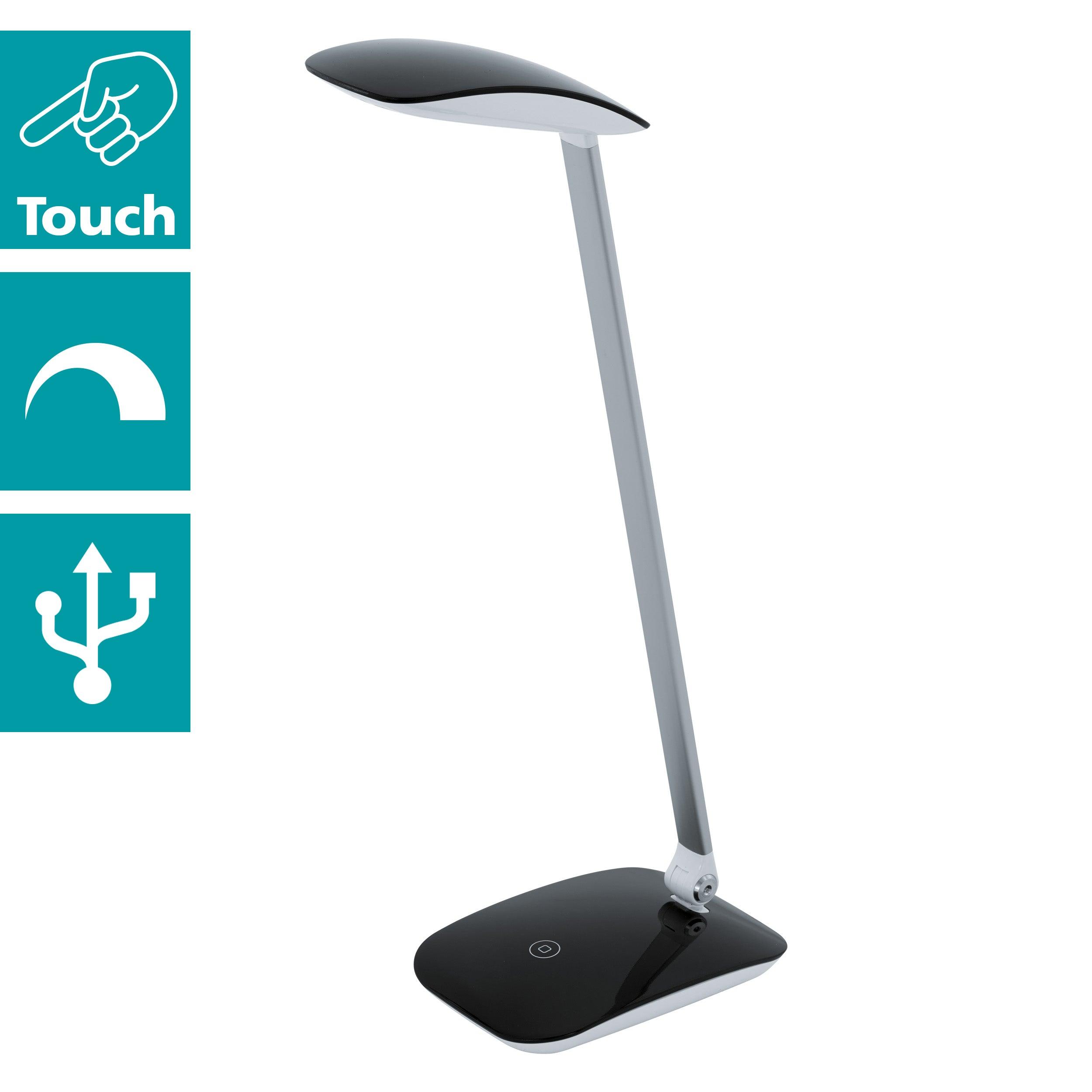 eglo cajero black led desk lamp usb port Kitchen Lighting Close Up