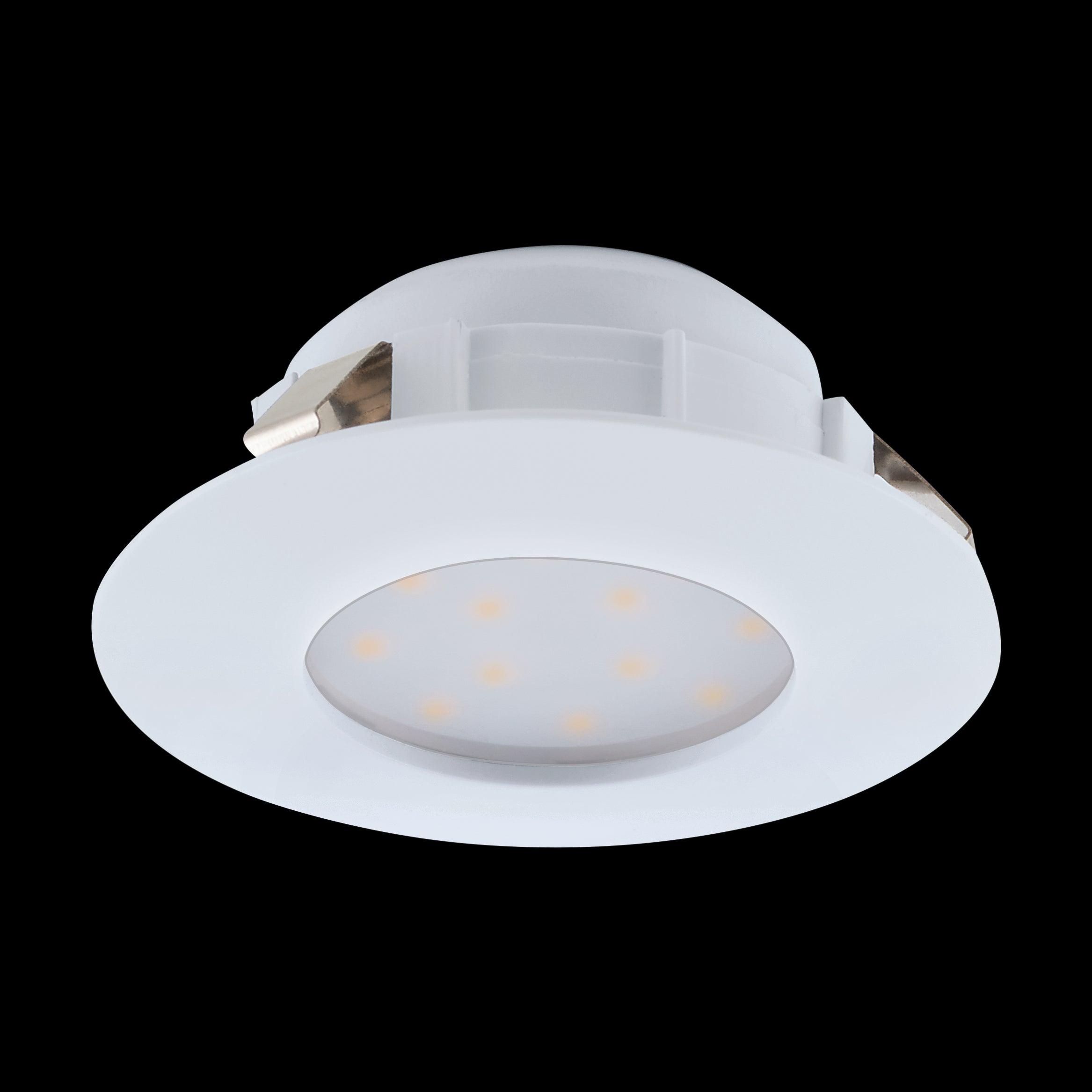 eglo pineda white plastic recessed downlight