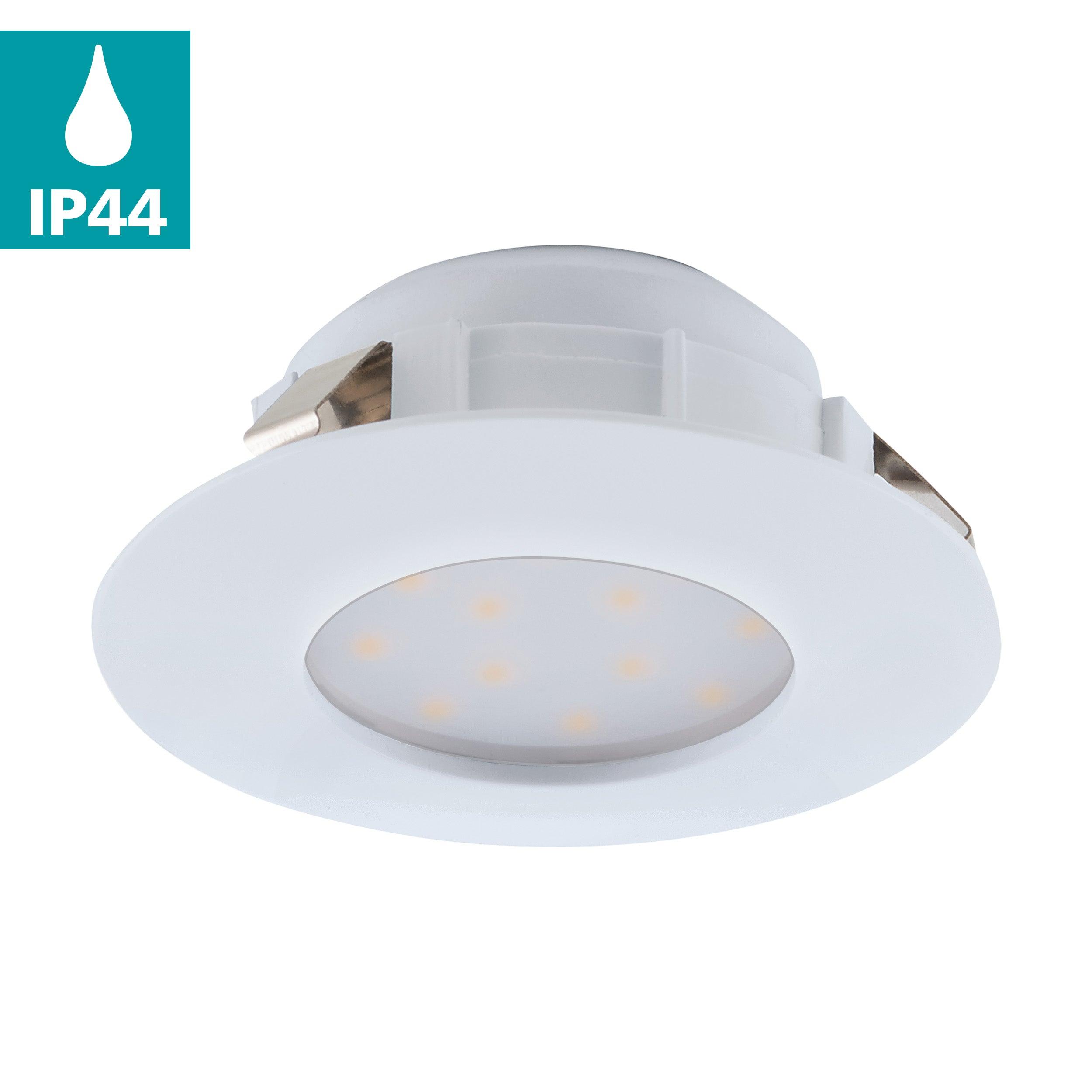 eglo pineda white plastic recessed downlight kitchen lighting 