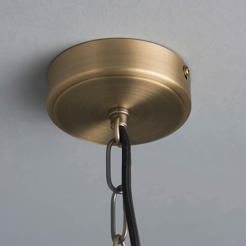 Endon Hurst 1 Light Antique Brass Ceiling Pendant-OPEN-BOX-BSL-270826