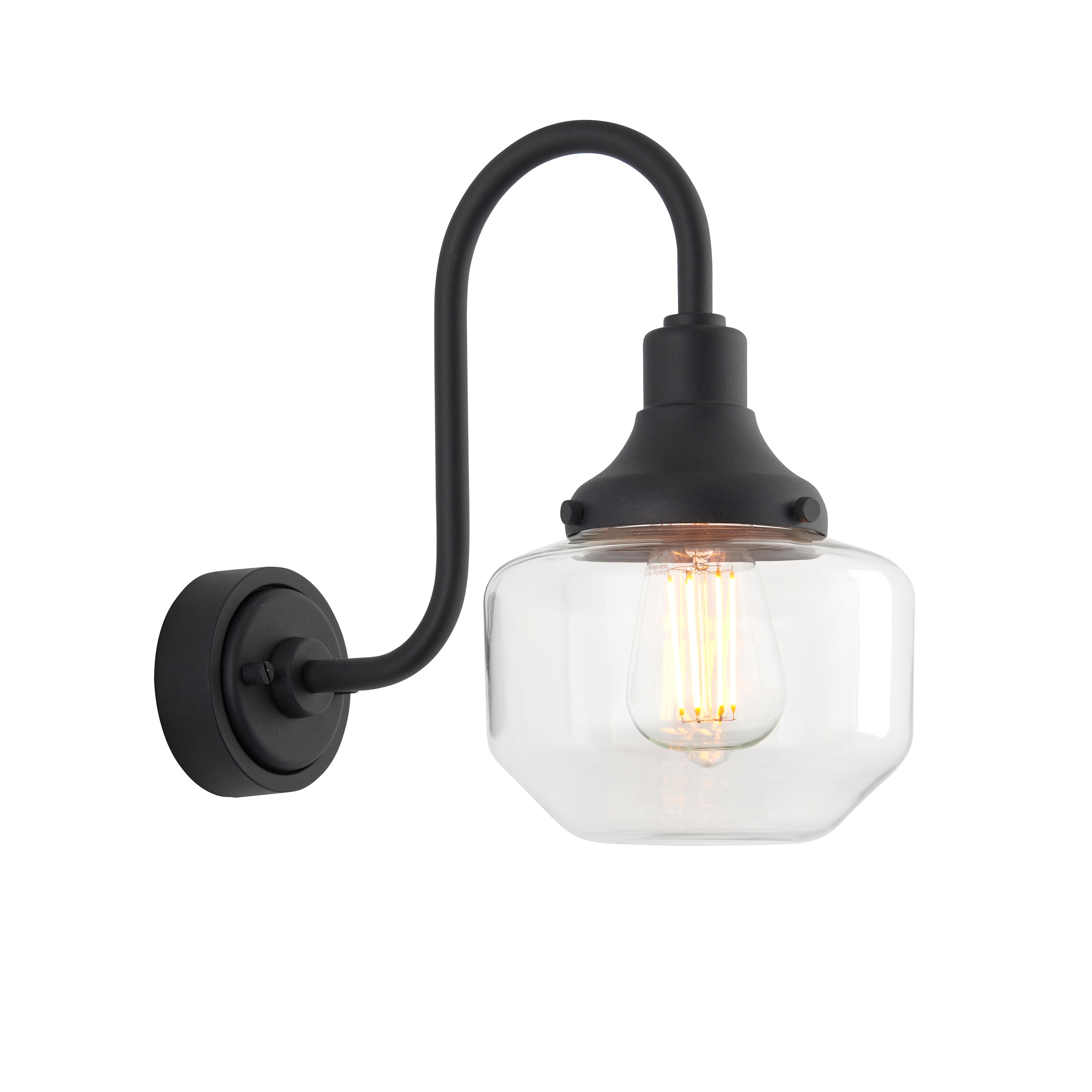 Schoolhouse Black Outdoor Wall Light 95893 by Endon Lighting