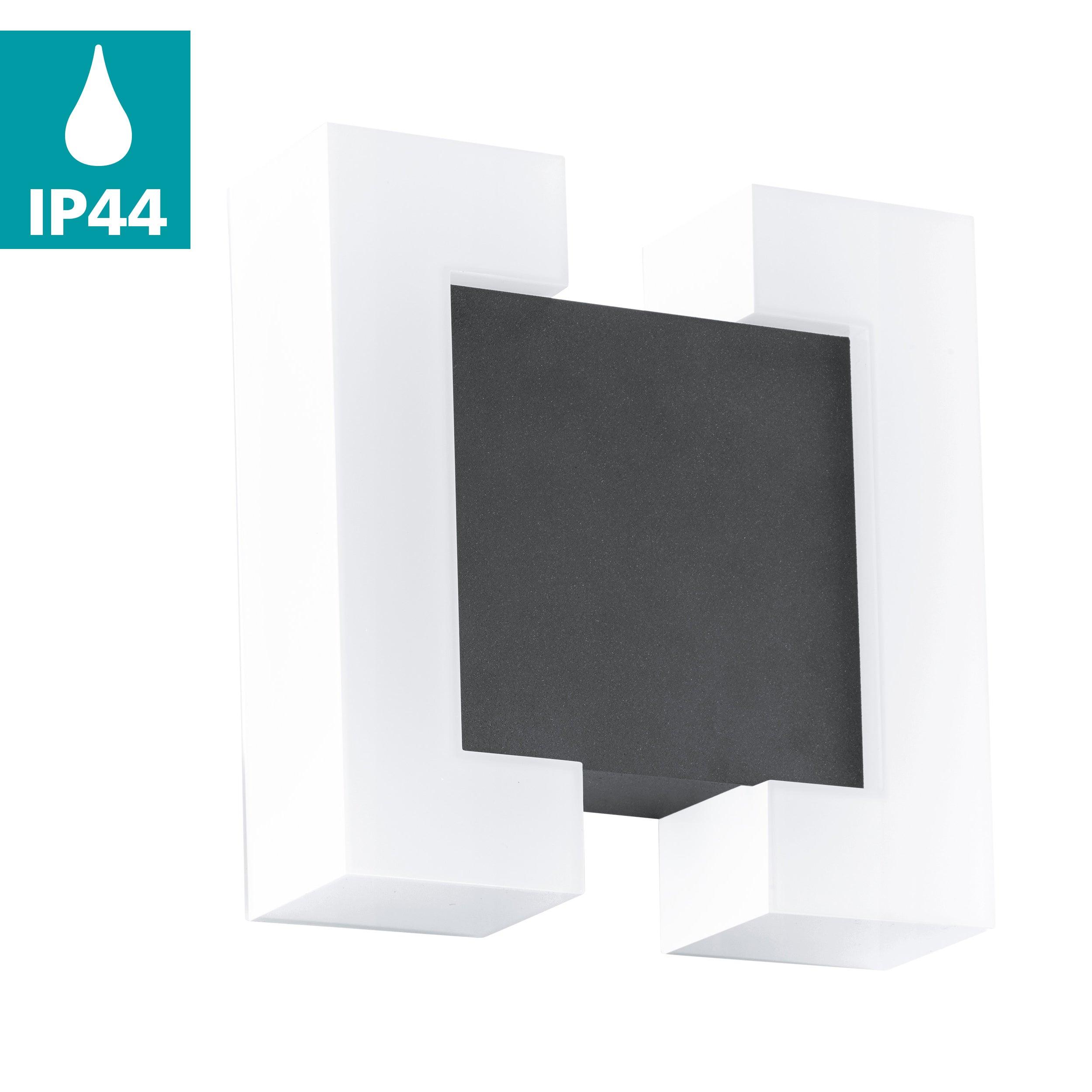eglo sitia ip44 grey led outdoor wall light kitchen lighting 