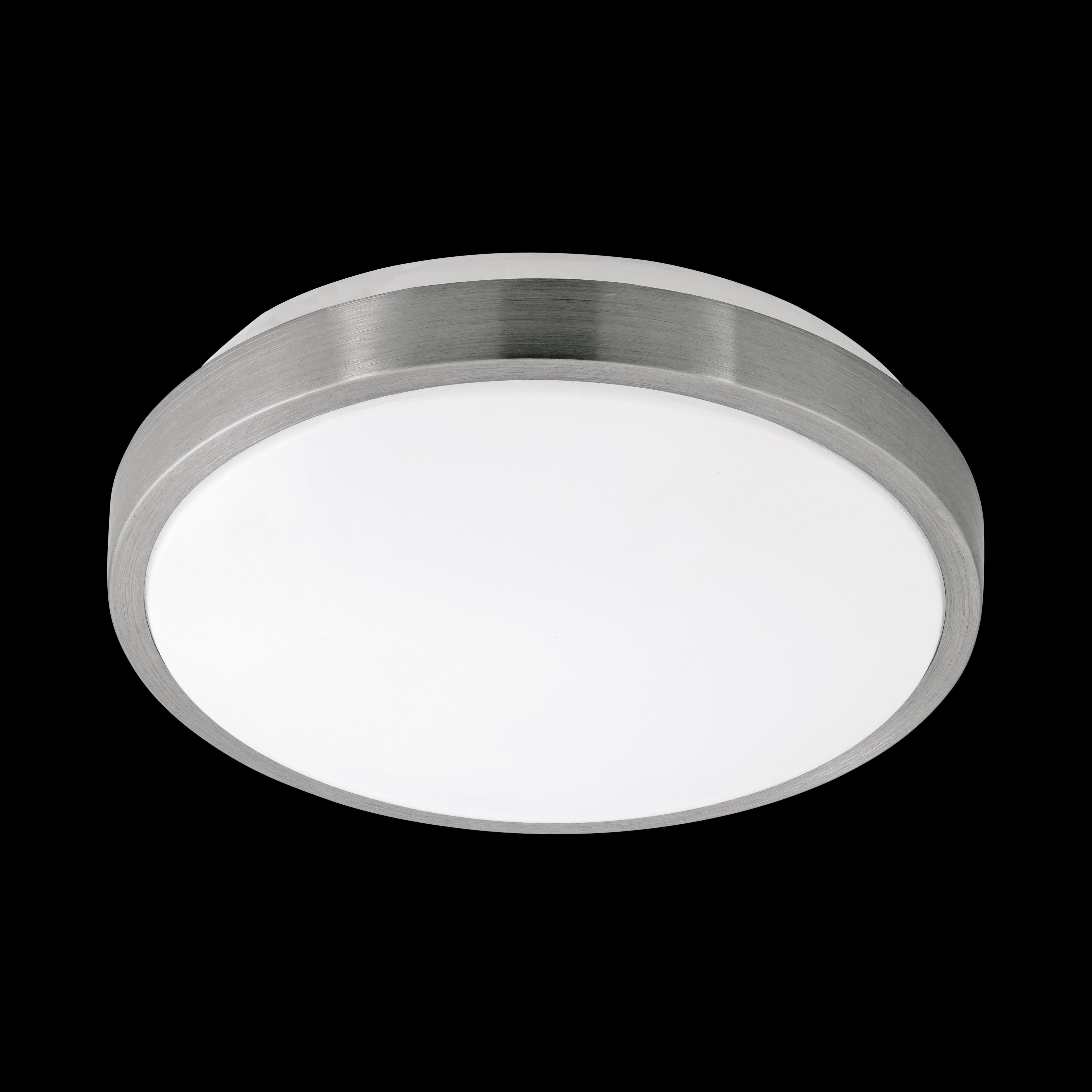 eglo competa 1 nickel flush round led ceiling light 24 5cm living room image