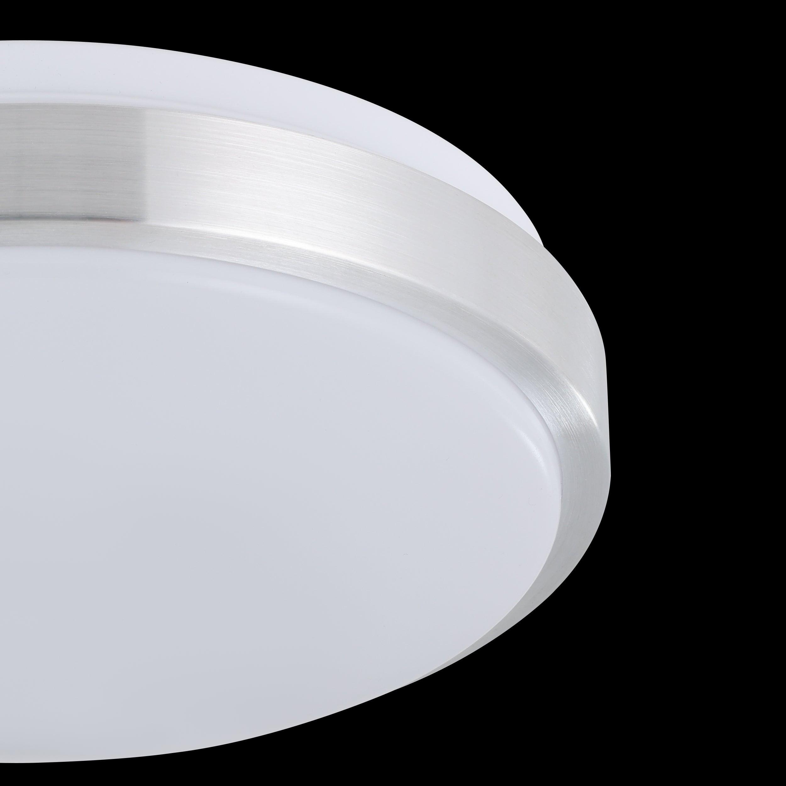 eglo competa 1 nickel flush round led ceiling light 24 5cm Kitchen Lighting Close Up