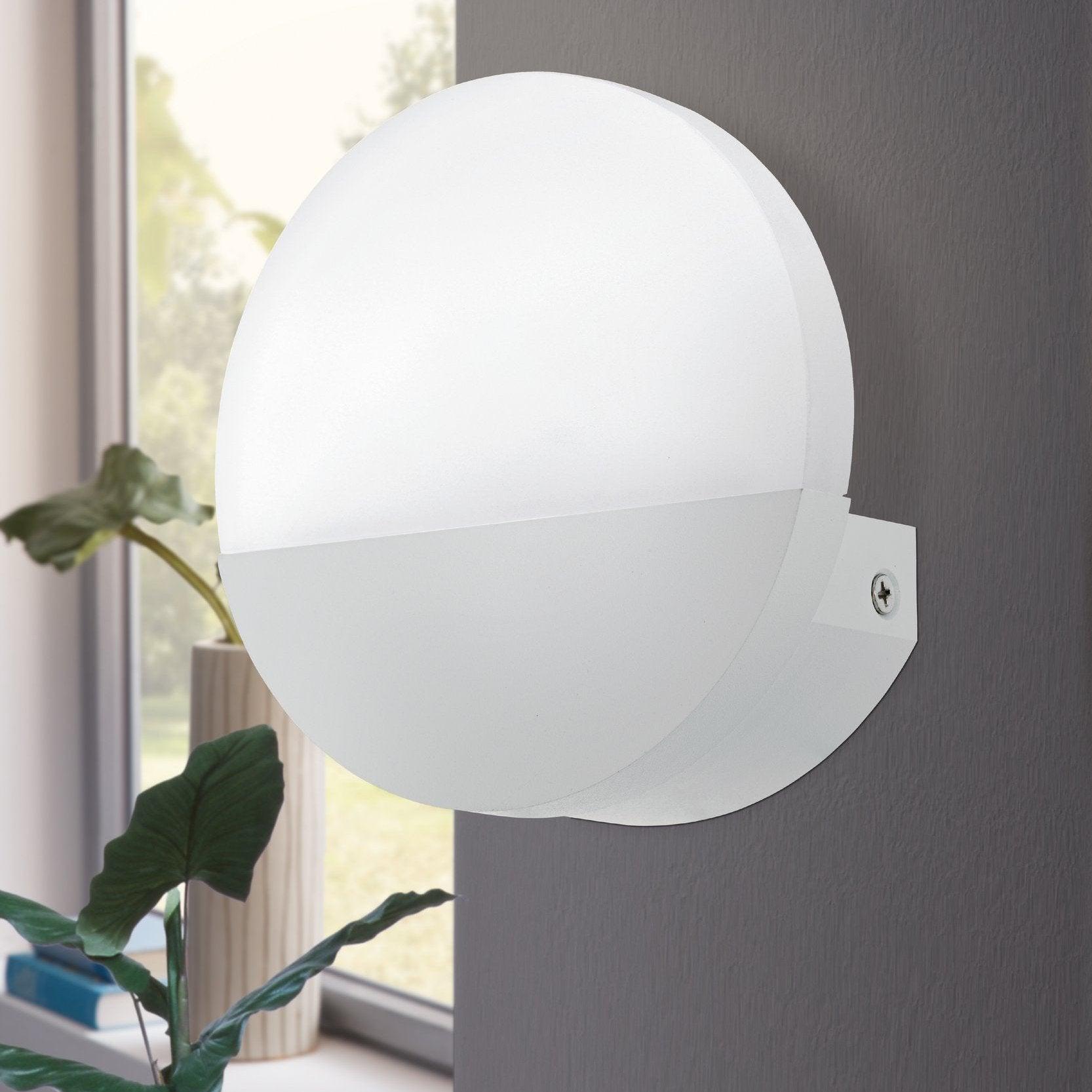 eglo metrass 1 white led wall light