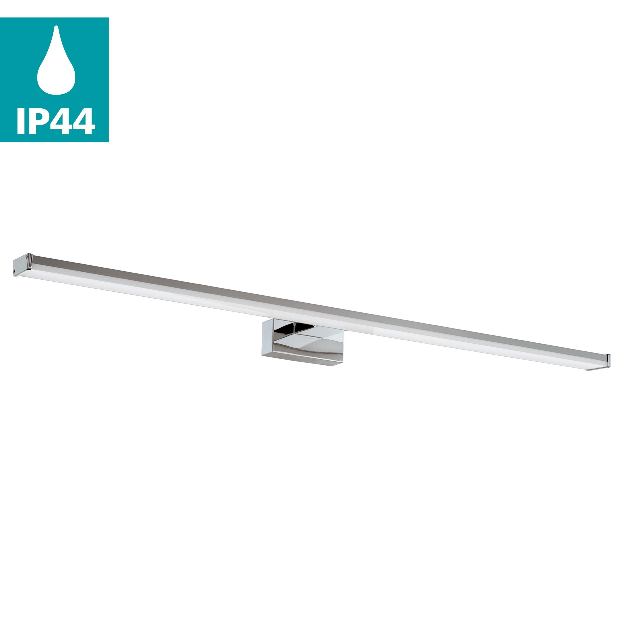 eglo pandella 1 ip44 chrome led bathroom wall mirror light 78cm kitchen lighting 