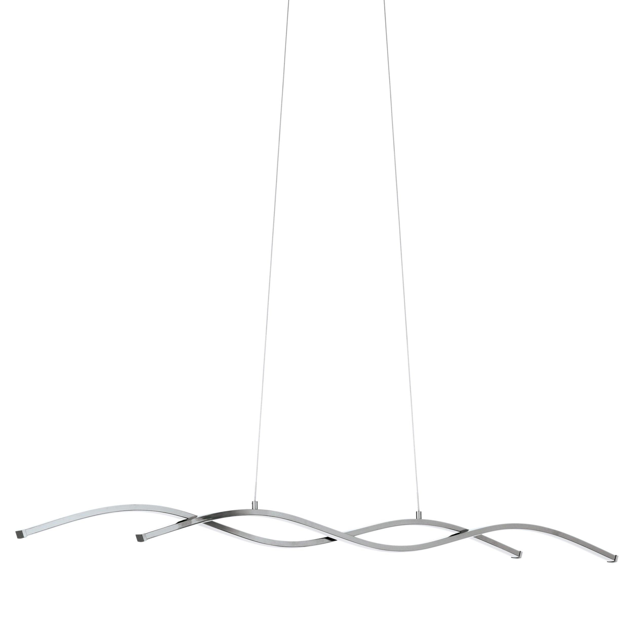 eglo lasana 2 led chrome curved ceiling pendant 120cm kitchen lighting 