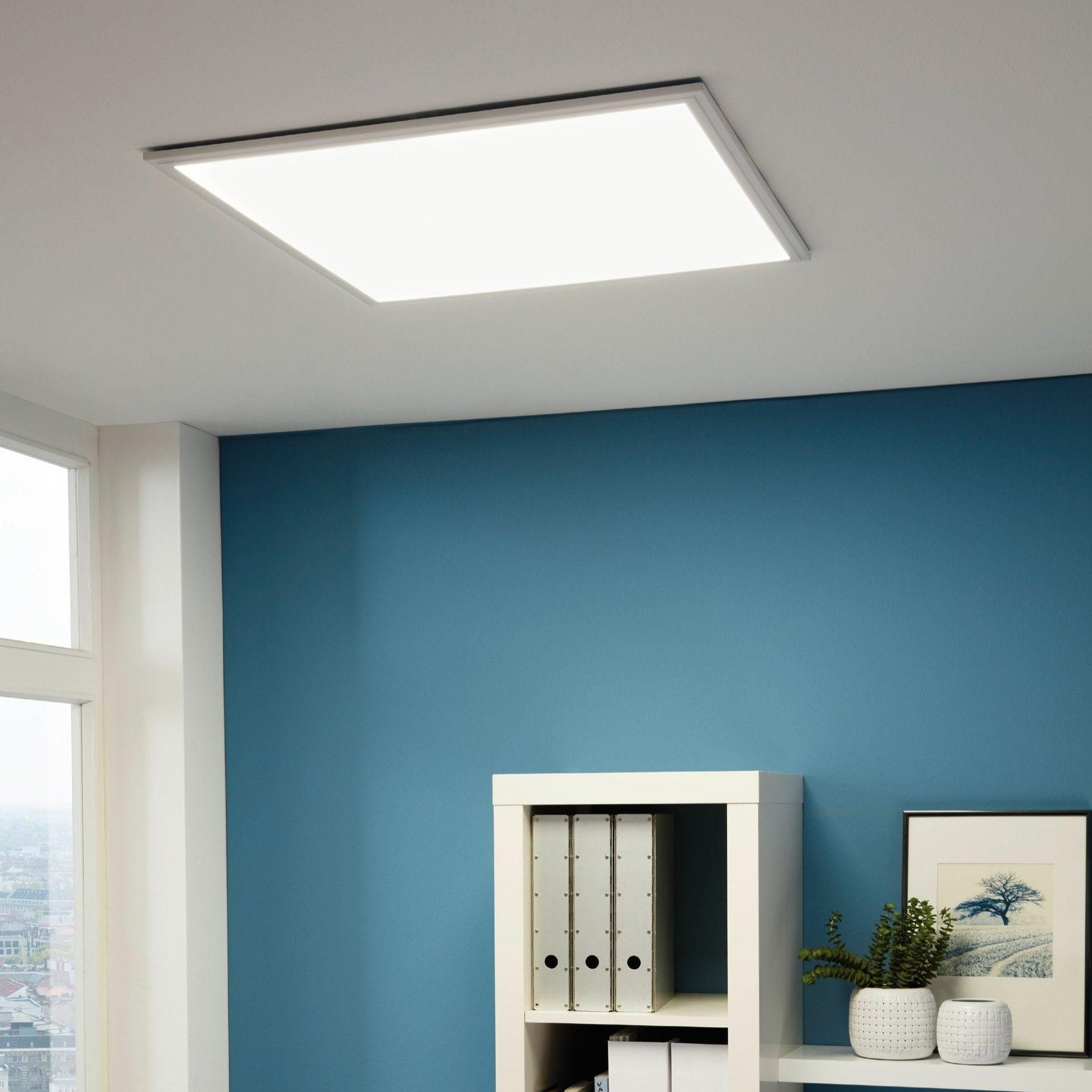 eglo salobrena 1 led white flush square panel light 30cm Kitchen Lighting Close Up