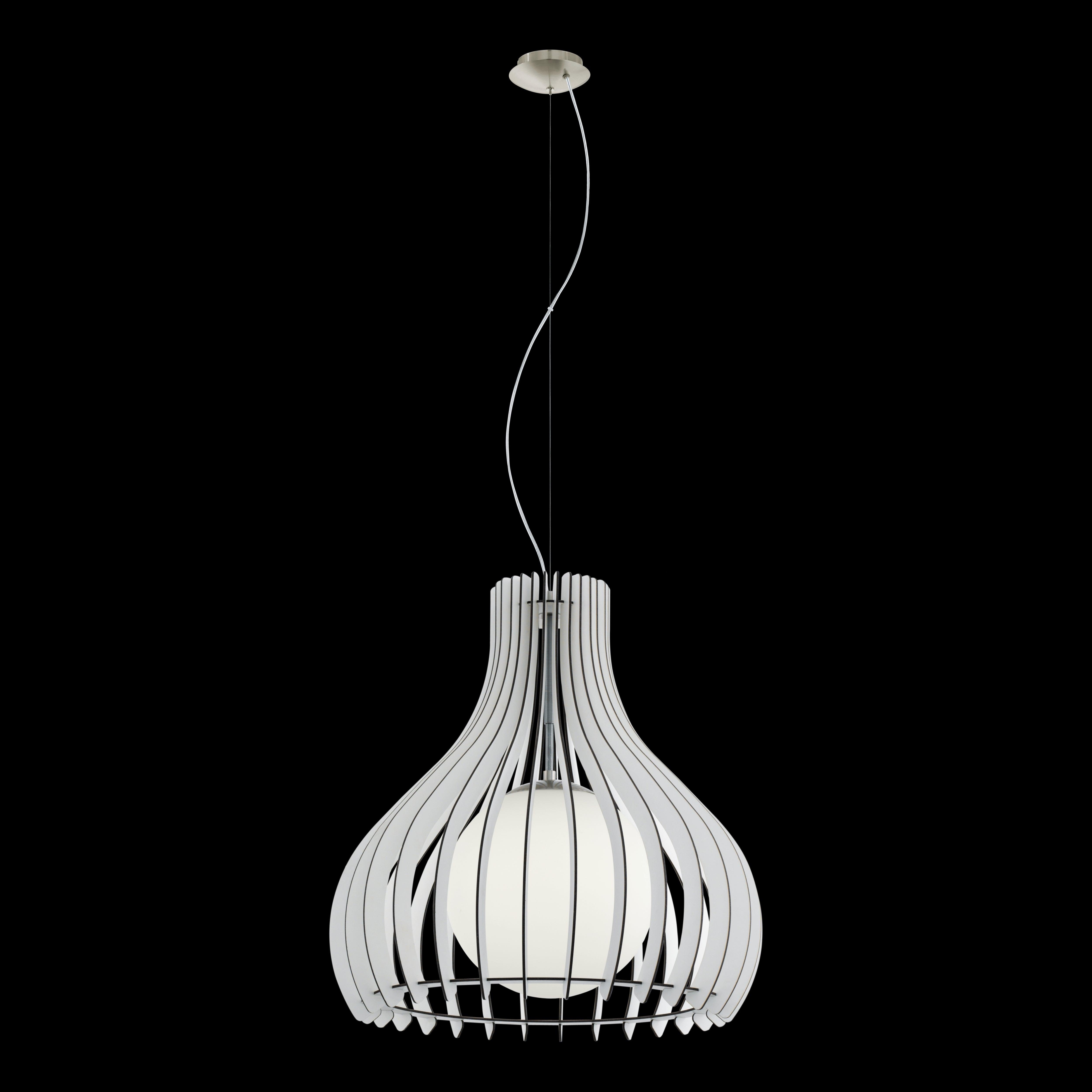 eglo tindori white wood white glass ceiling pendant Kitchen Lighting Close Up