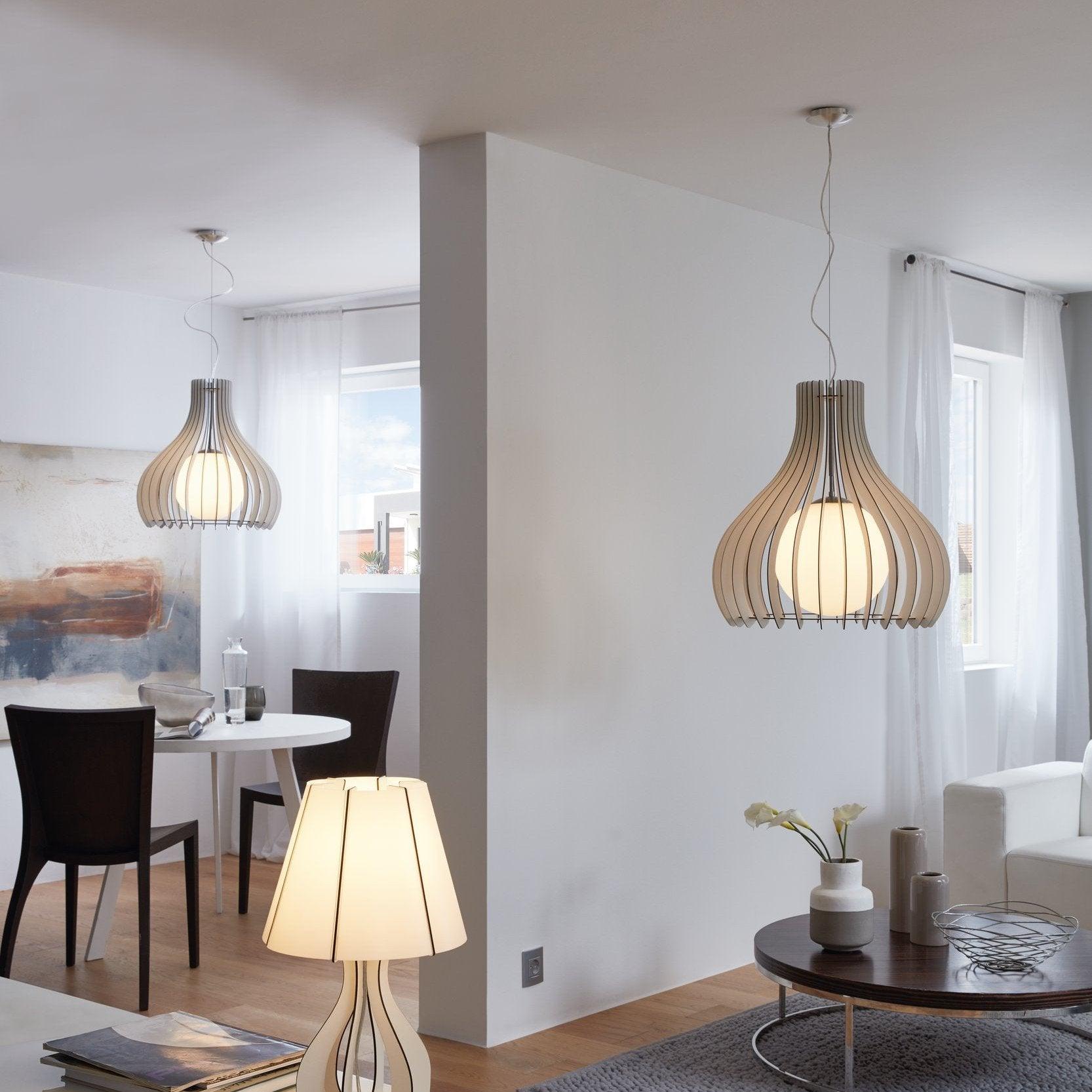 eglo tindori white wood white glass ceiling pendant