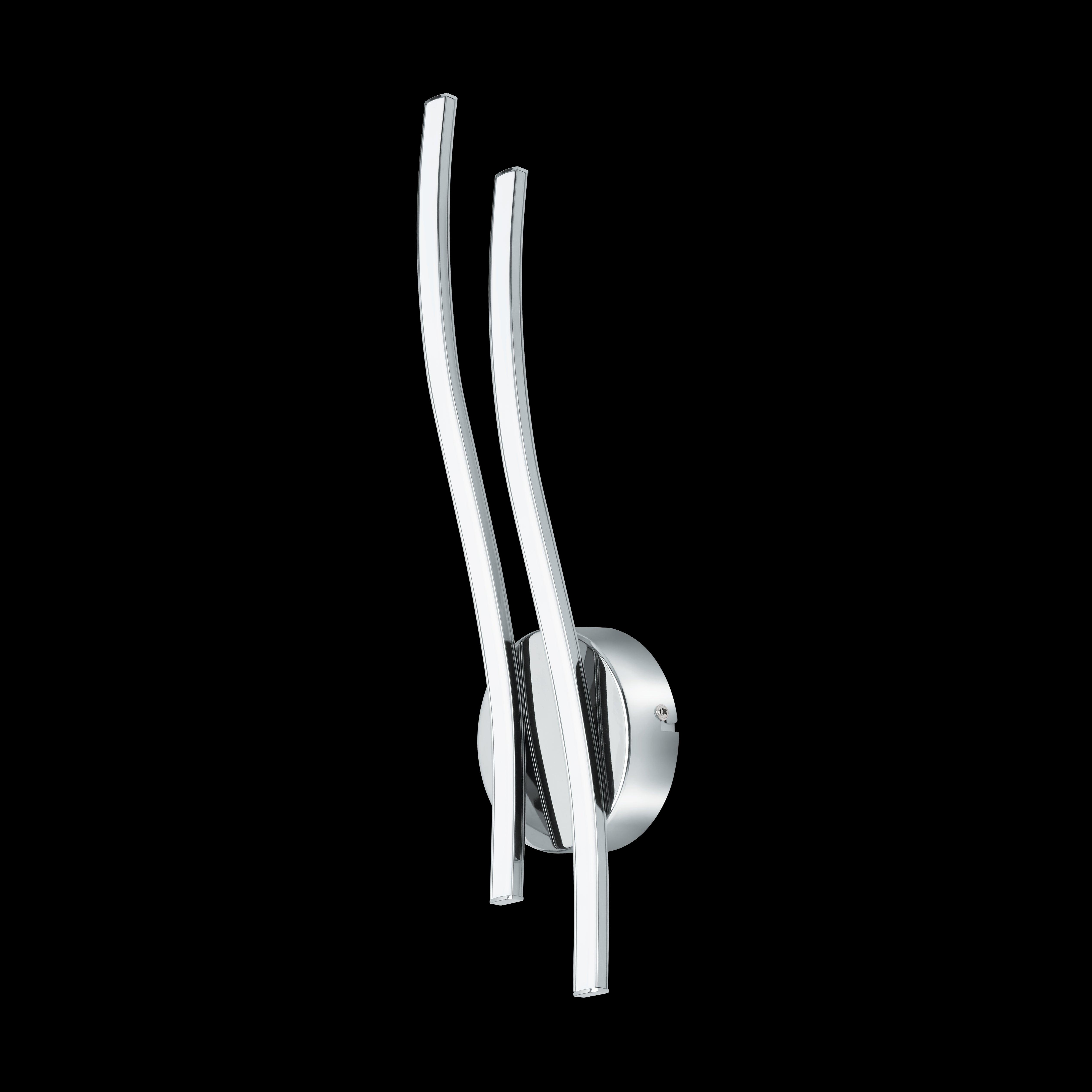 eglo valmora chrome curved led wall light