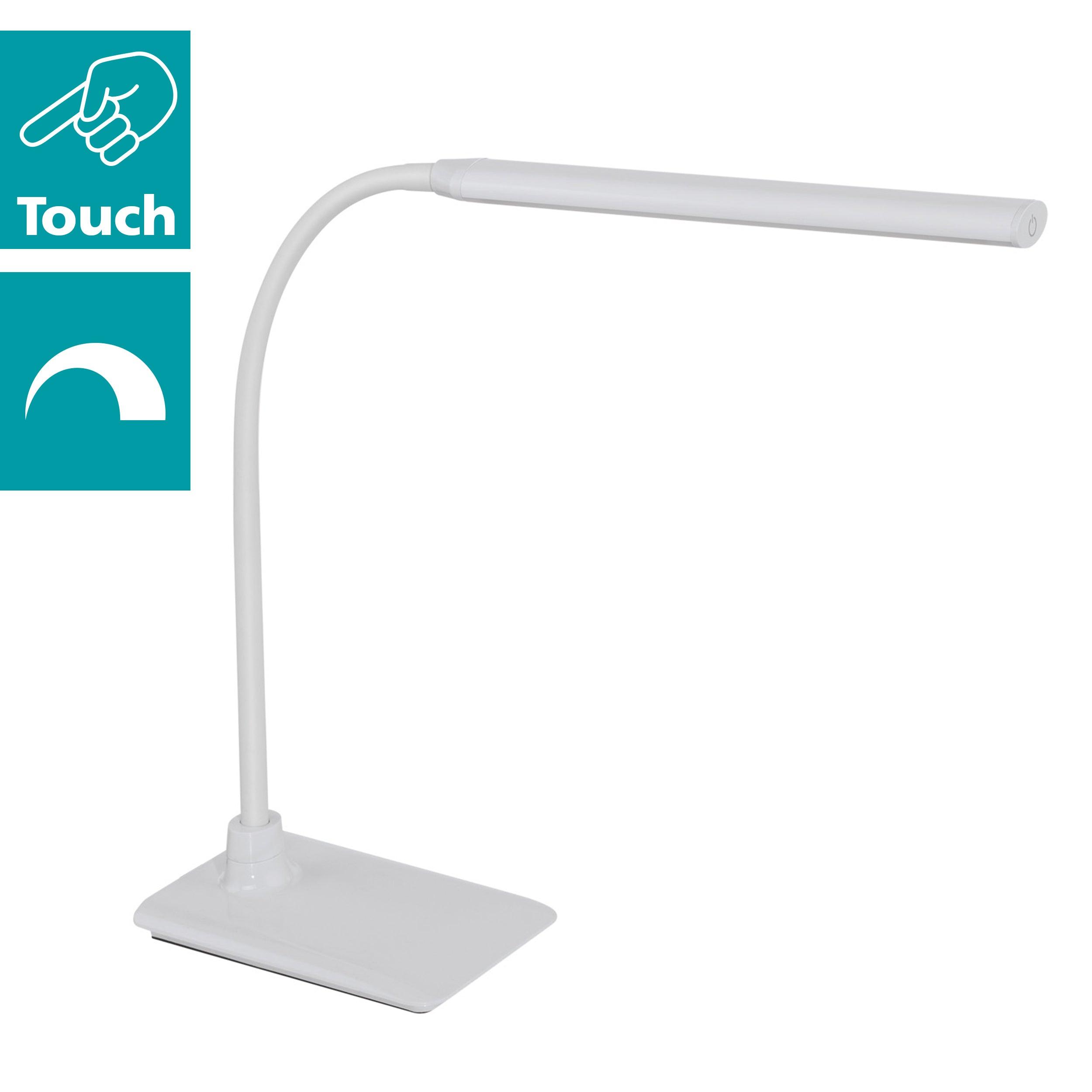 eglo laroa white adjustable led table lamp living room close up