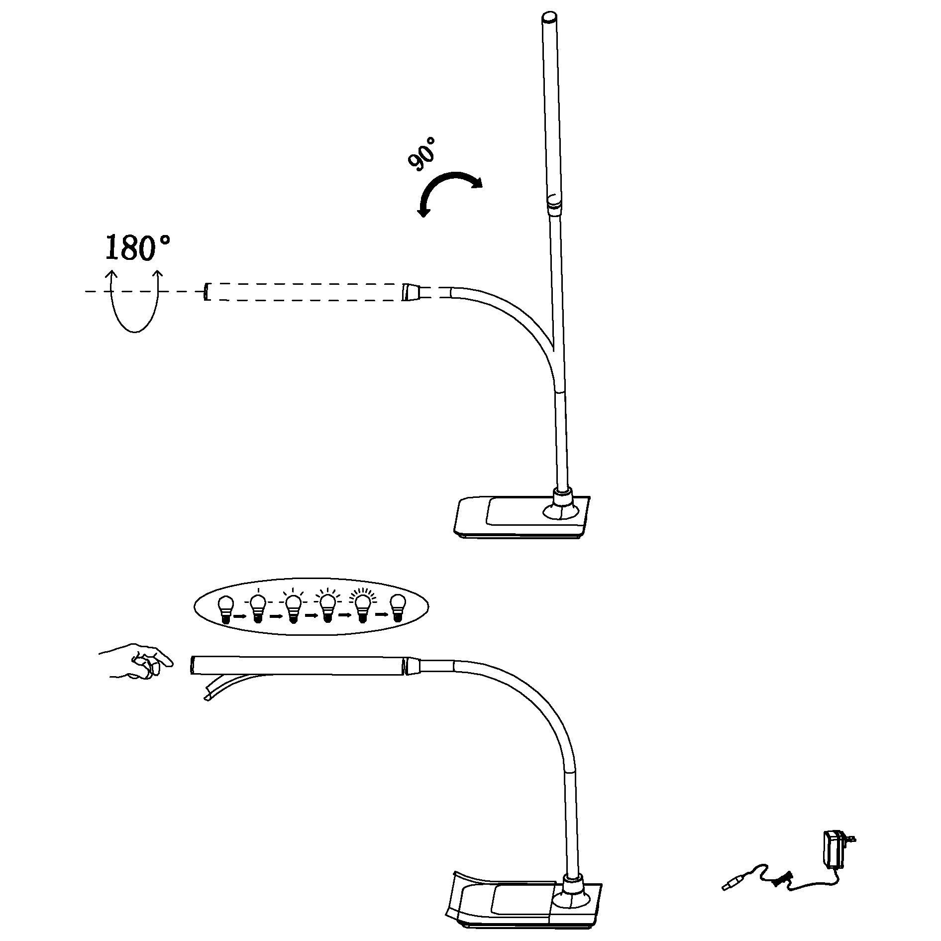 eglo laroa black adjustable led table lamp Kitchen Lighting Close Up