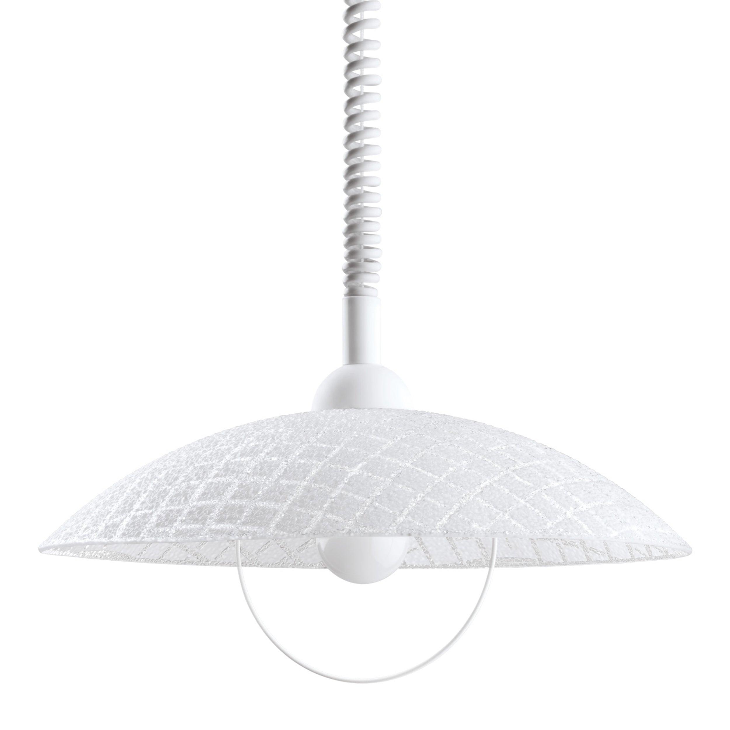 eglo alvez rippled white glass ceiling pendant living room close up
