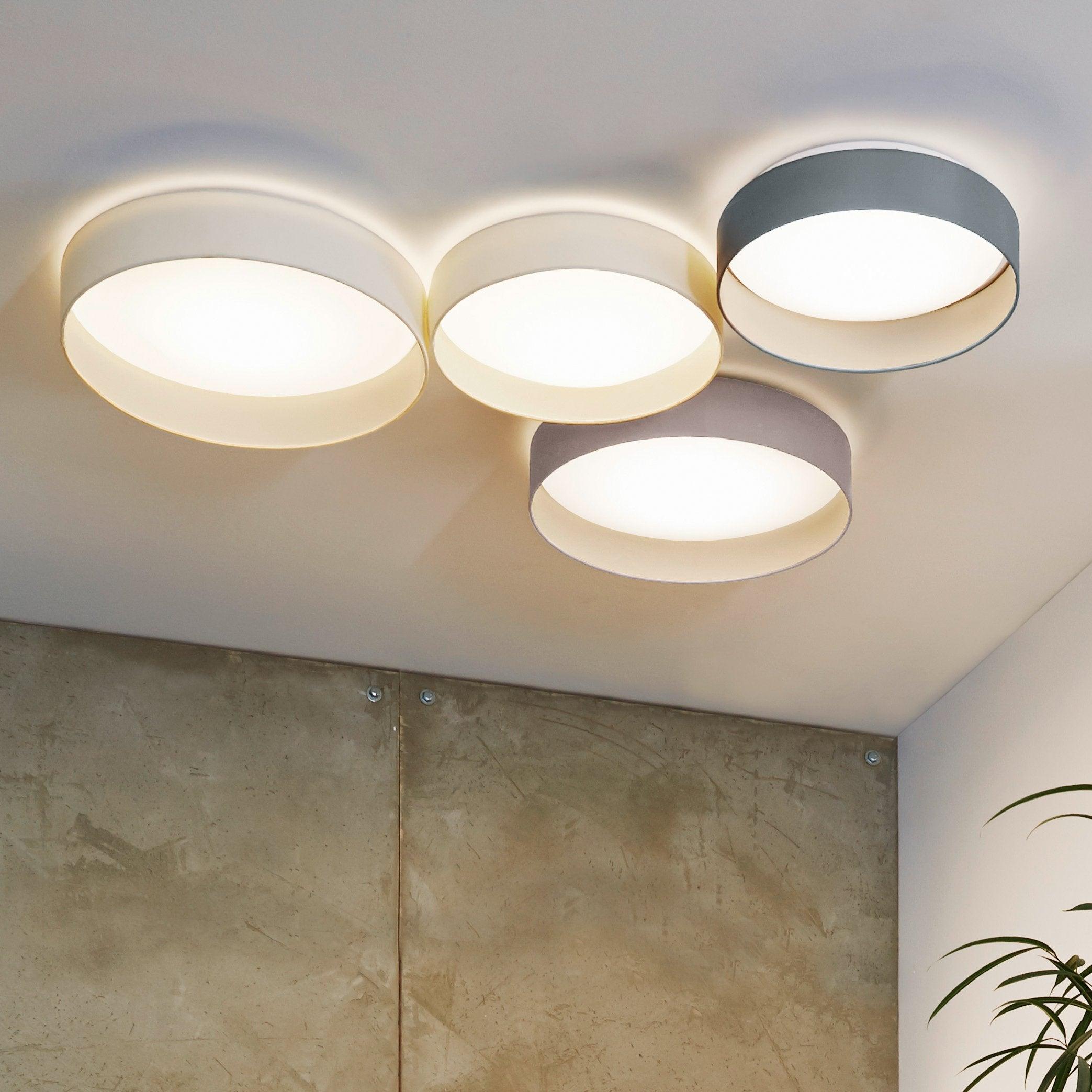 eglo palomaro 1 flush grey drum ceiling shade 40 5cm Kitchen Lighting Close Up