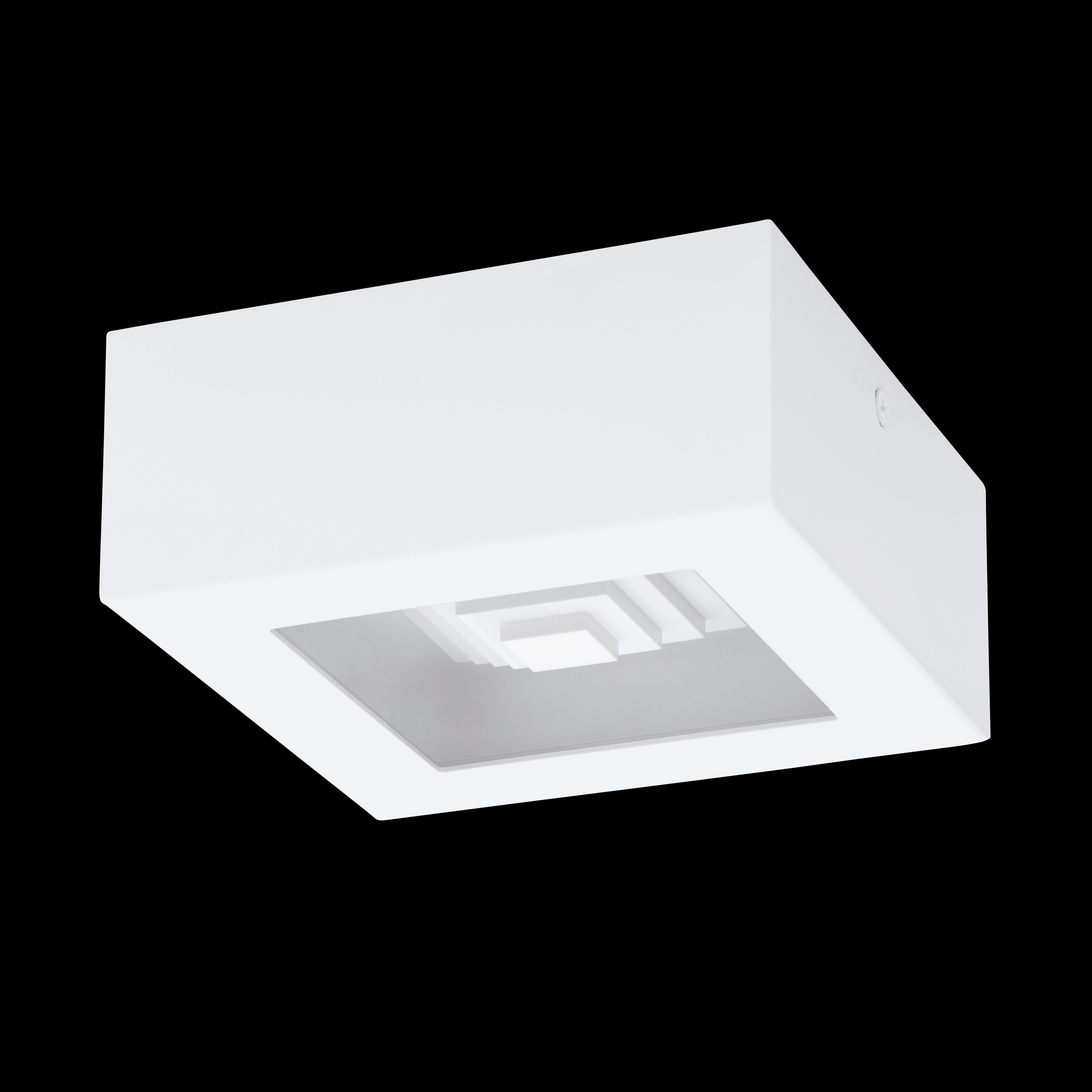eglo ferreros square white led ceiling flush