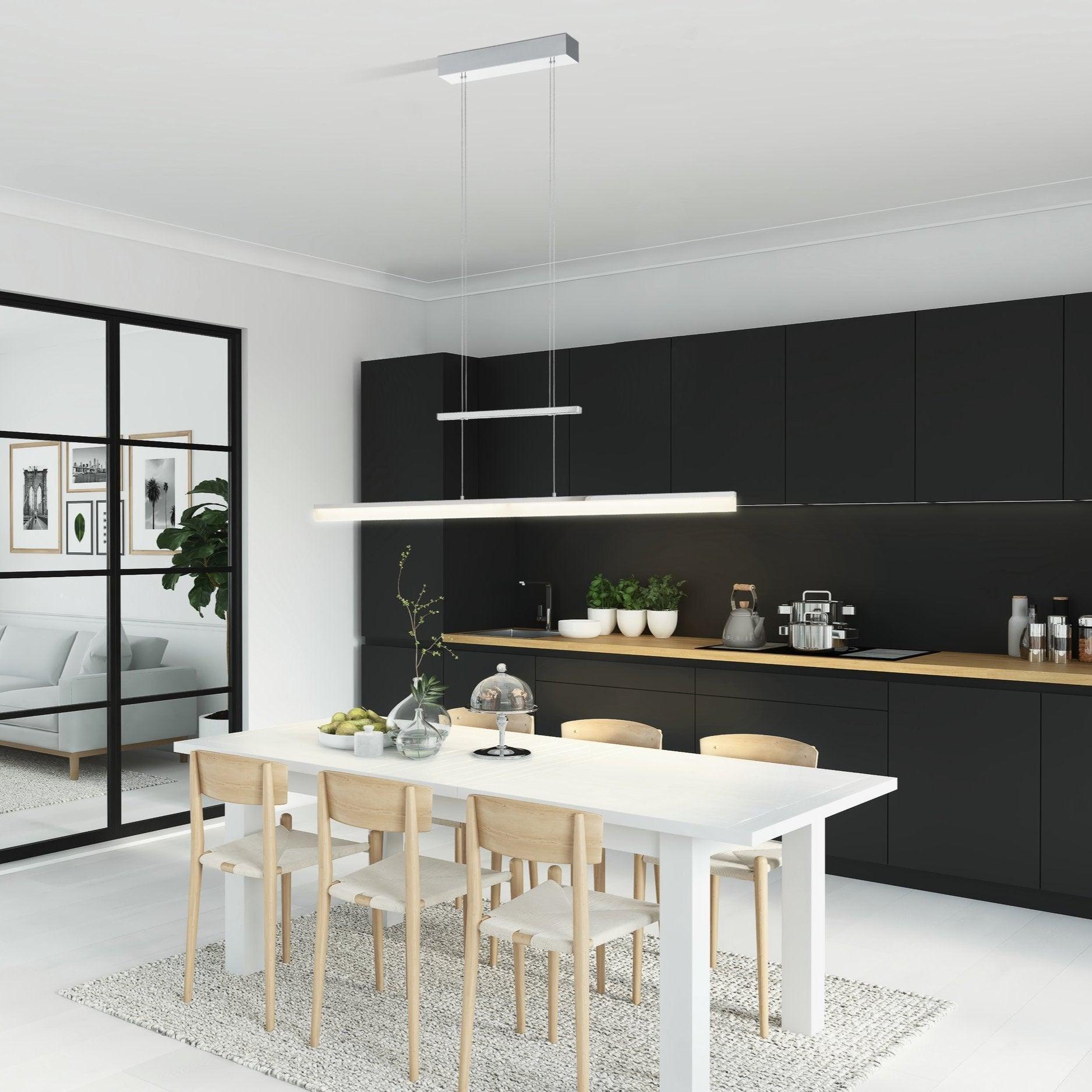 eglo tarandell led chrome slim adjustable ceiling pendant