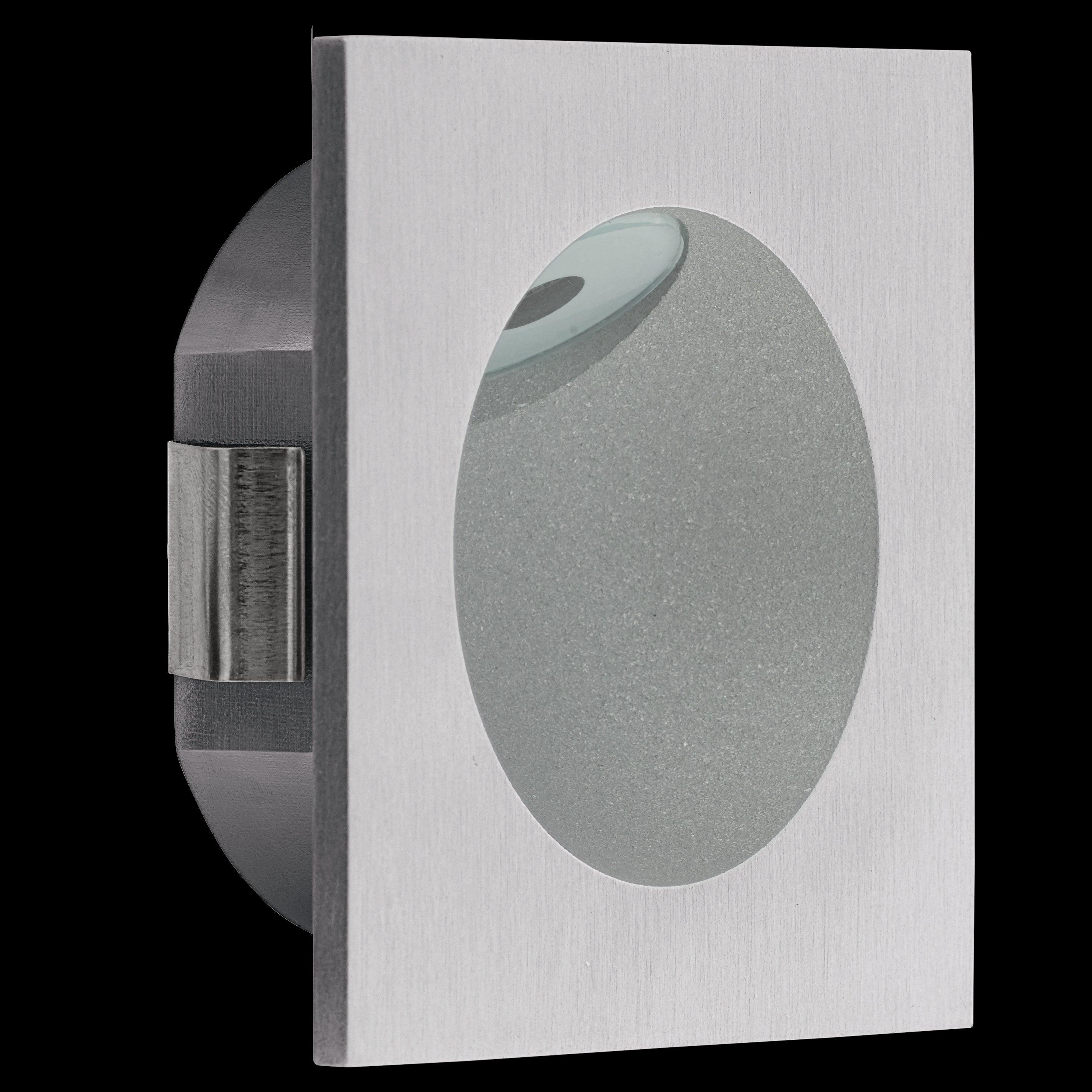 eglo zarate silver led recessed downlight living room close up