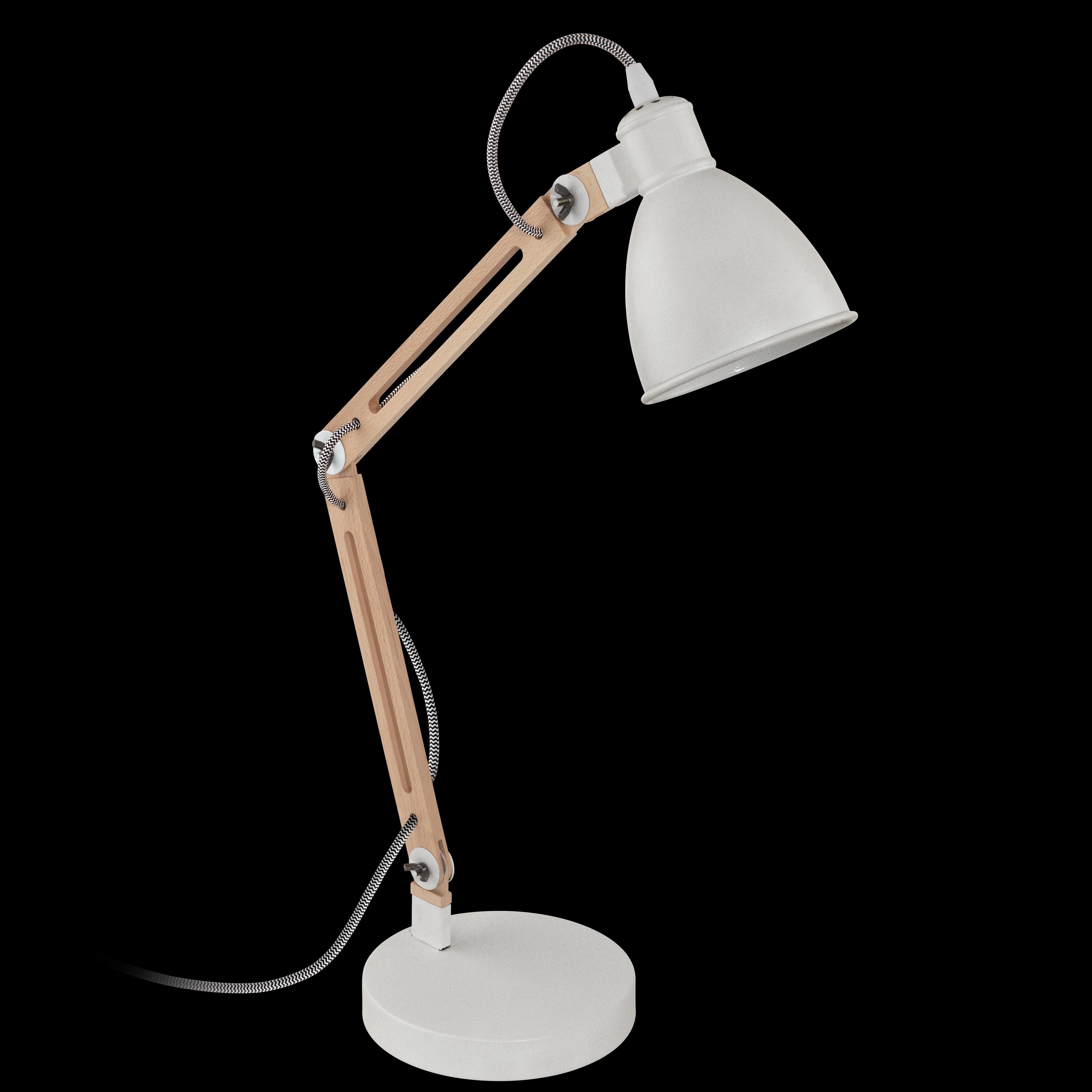 eglo torona 1 white metal rubber wood table lamp living room image