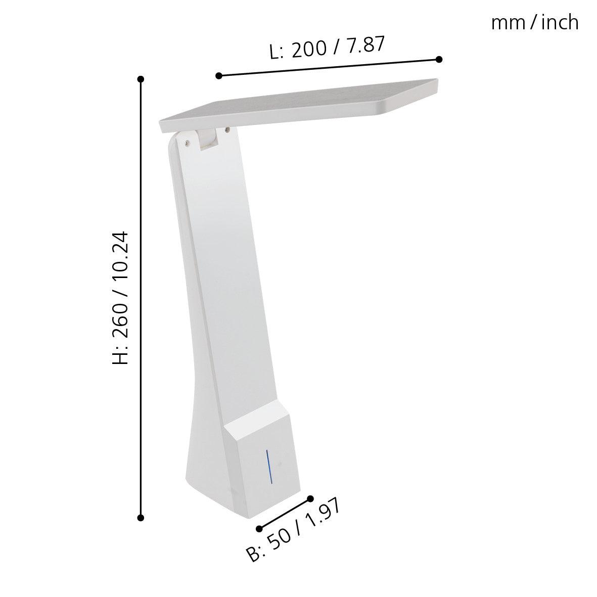 eglo la seca white led table lamp battery operated kitchen lighting 