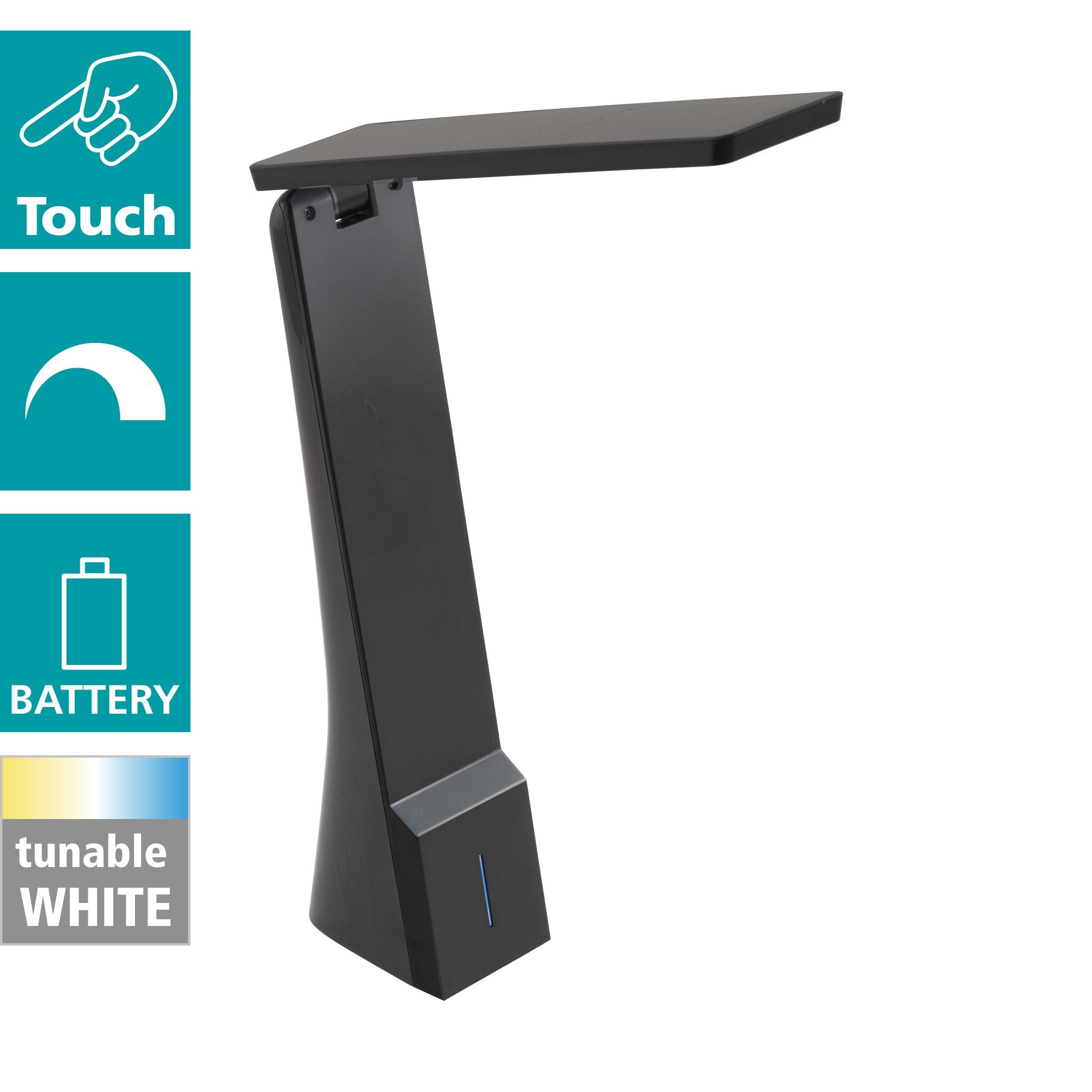 eglo la seca black led table lamp battery operated kitchen lighting 