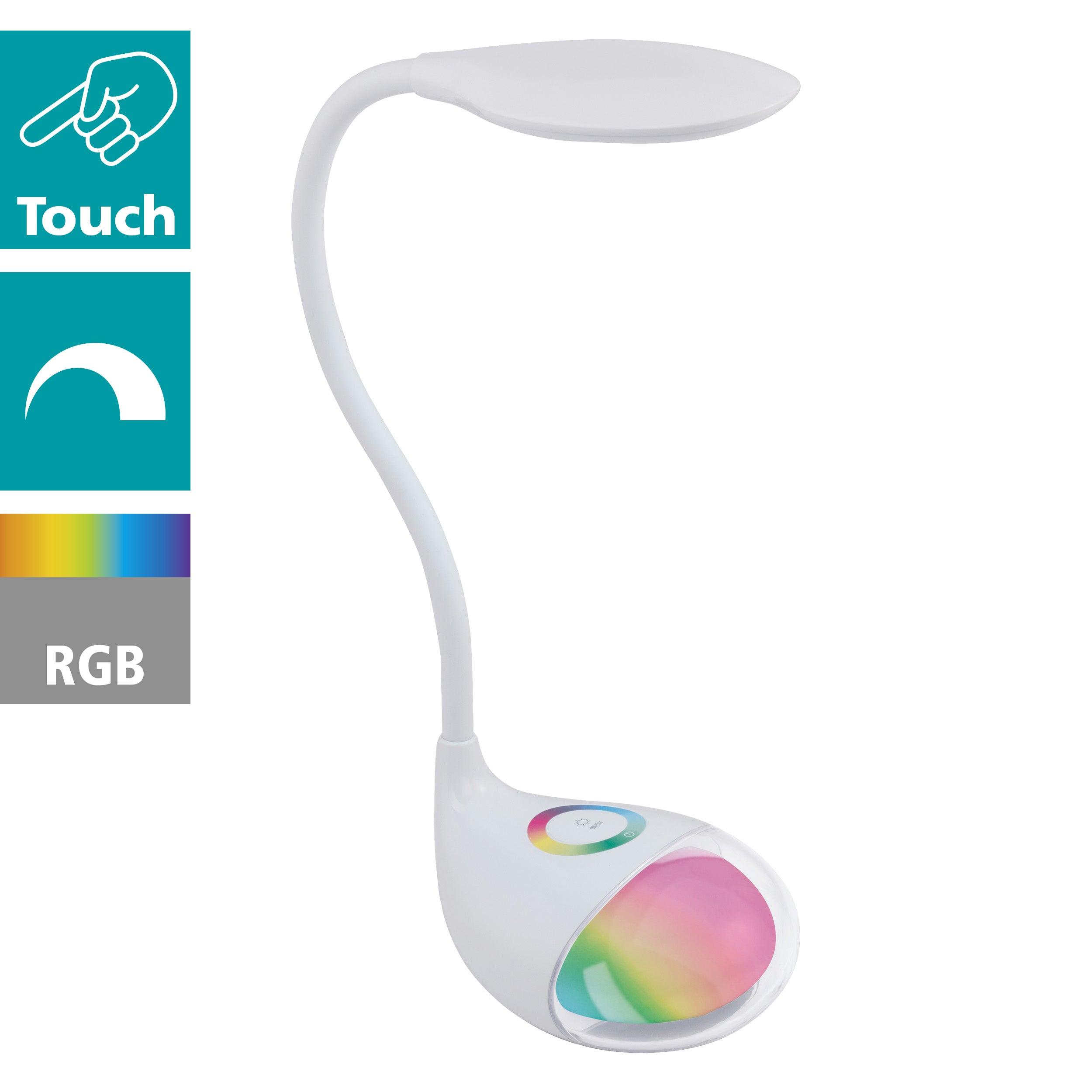 eglo cabado 1 white colour changing led table lamp battery operated kitchen lighting 