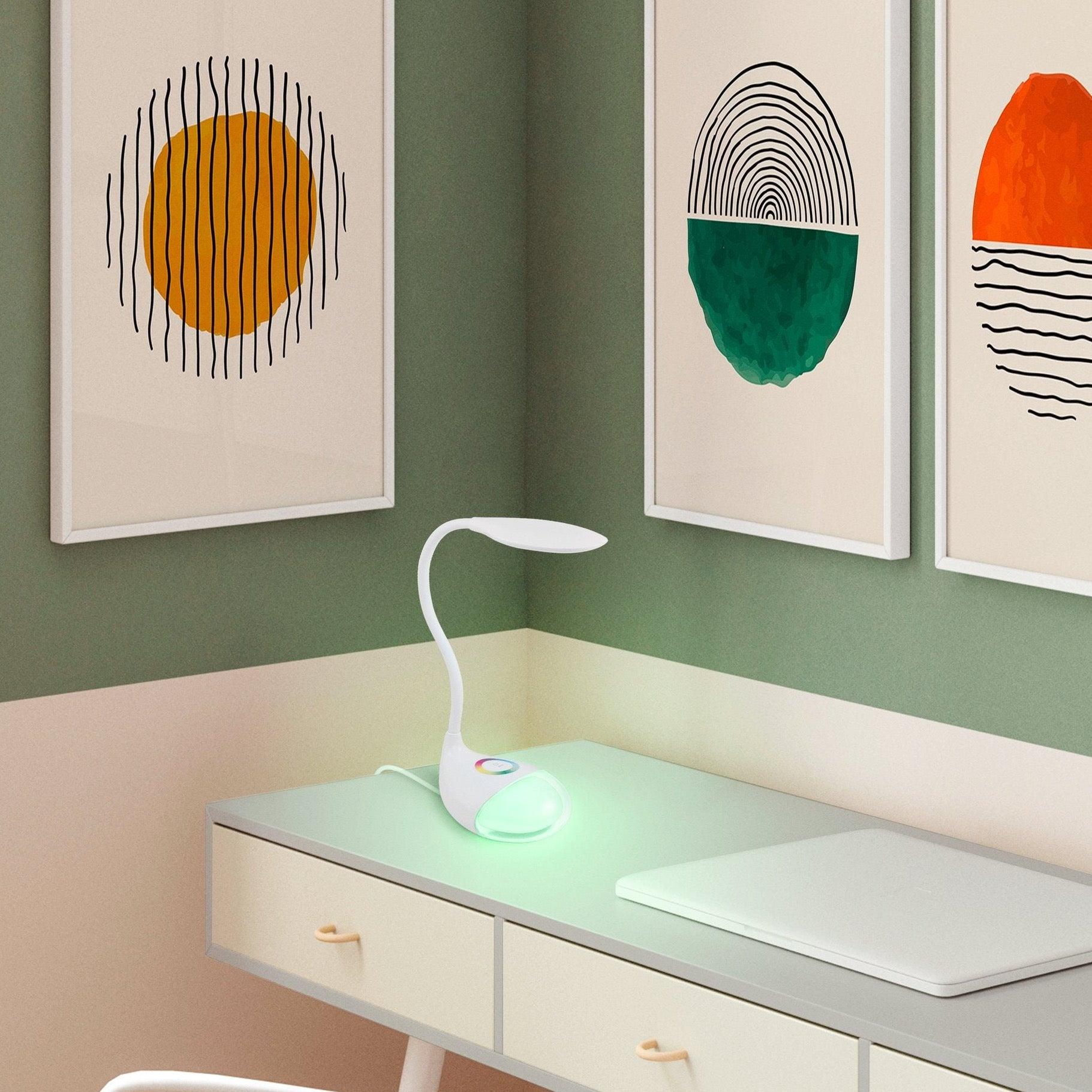 eglo cabado 1 white colour changing led table lamp battery operated
