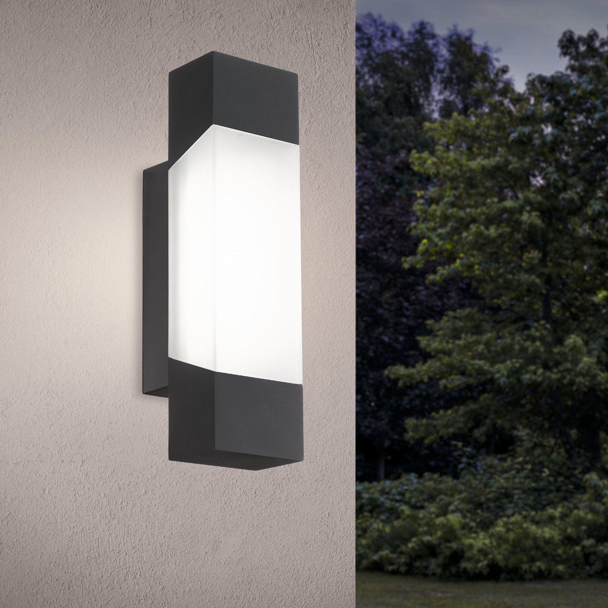 eglo gorzano grey ip44 outdoor led wall light