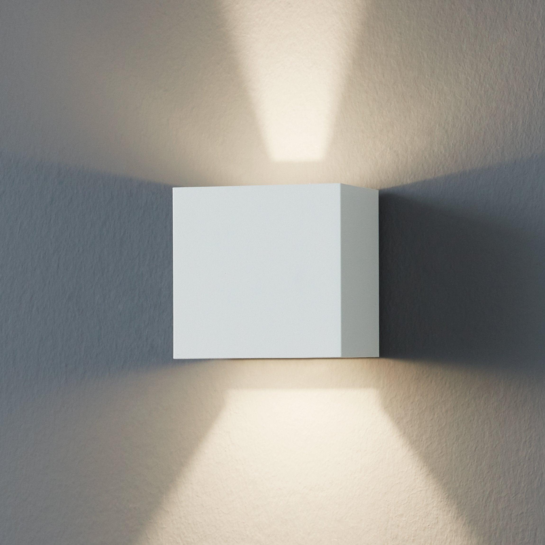 eglo calpino ip54 white square outdoor led wall light living room image