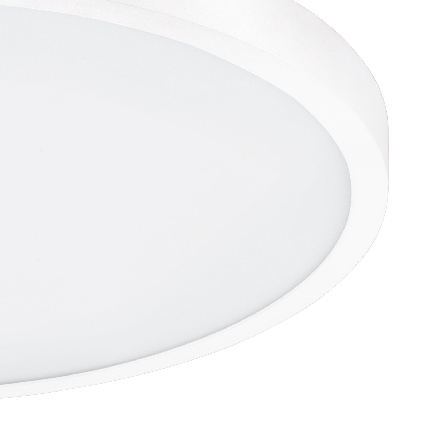 eglo fueva 1 led round white flush ceiling light living room close up