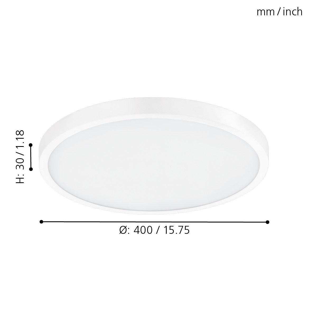 eglo fueva 1 led round white flush ceiling light kitchen lighting 