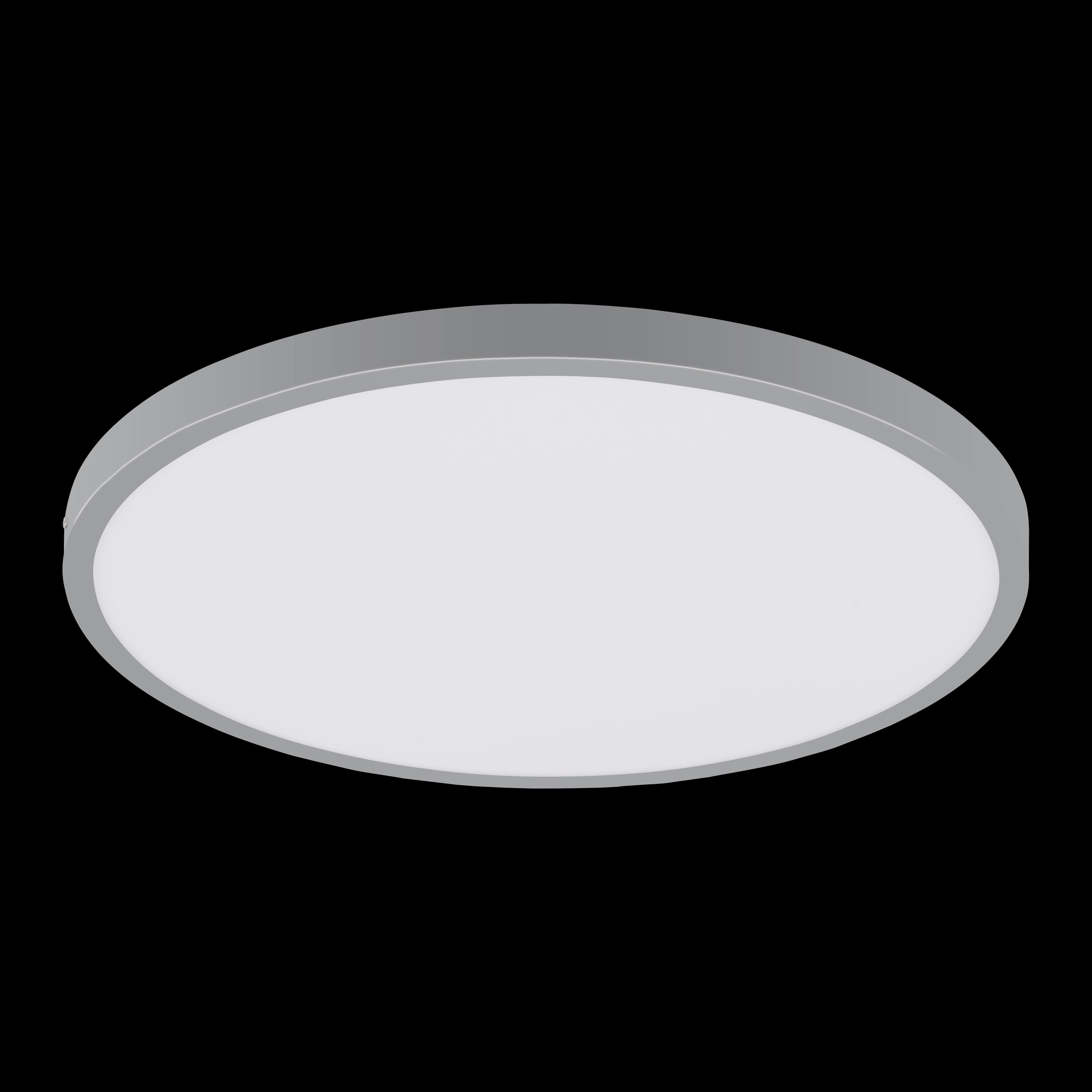eglo fueva 1 led silver flush ceiling light 40cm living room image