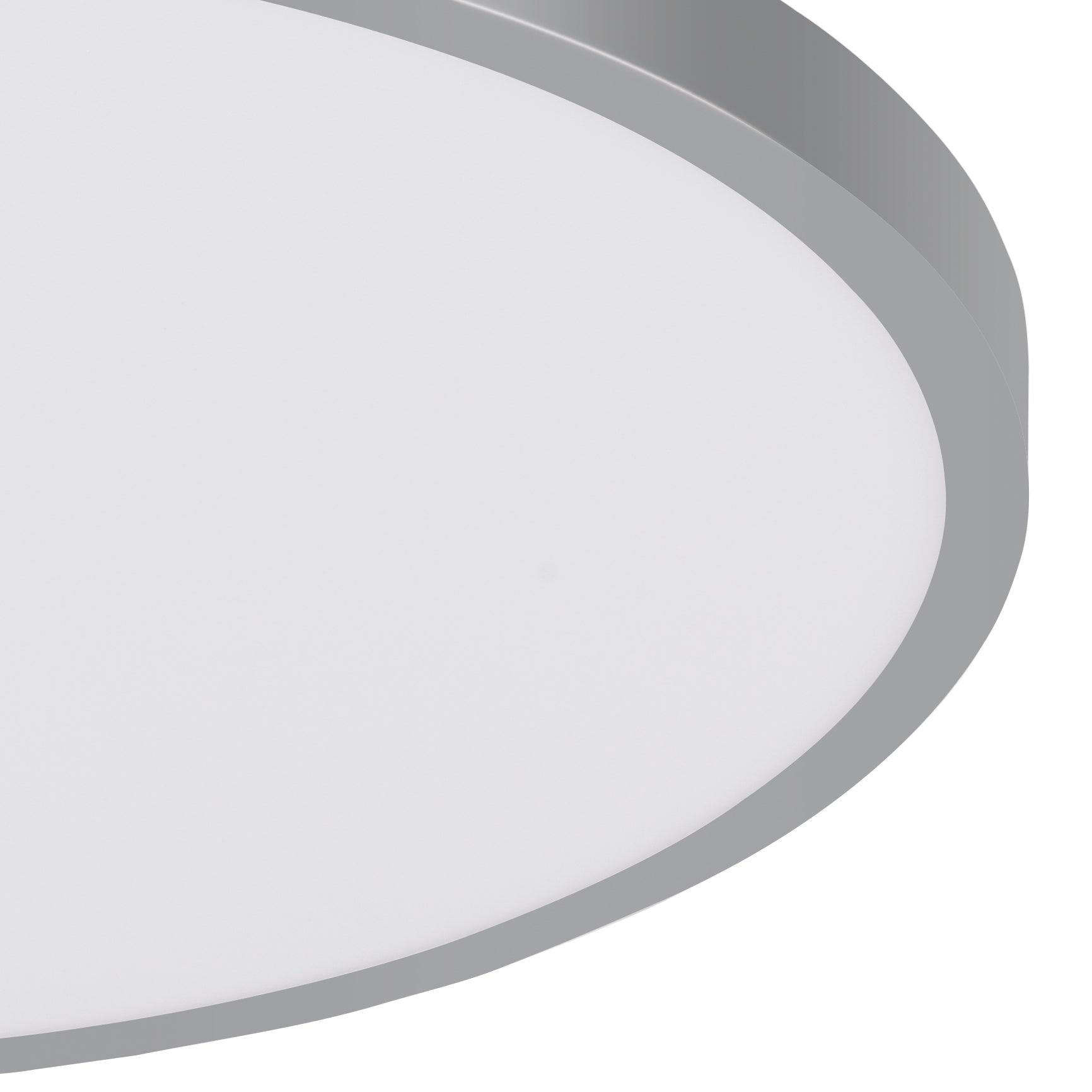 eglo fueva 1 led silver flush ceiling light 40cm kitchen lighting 