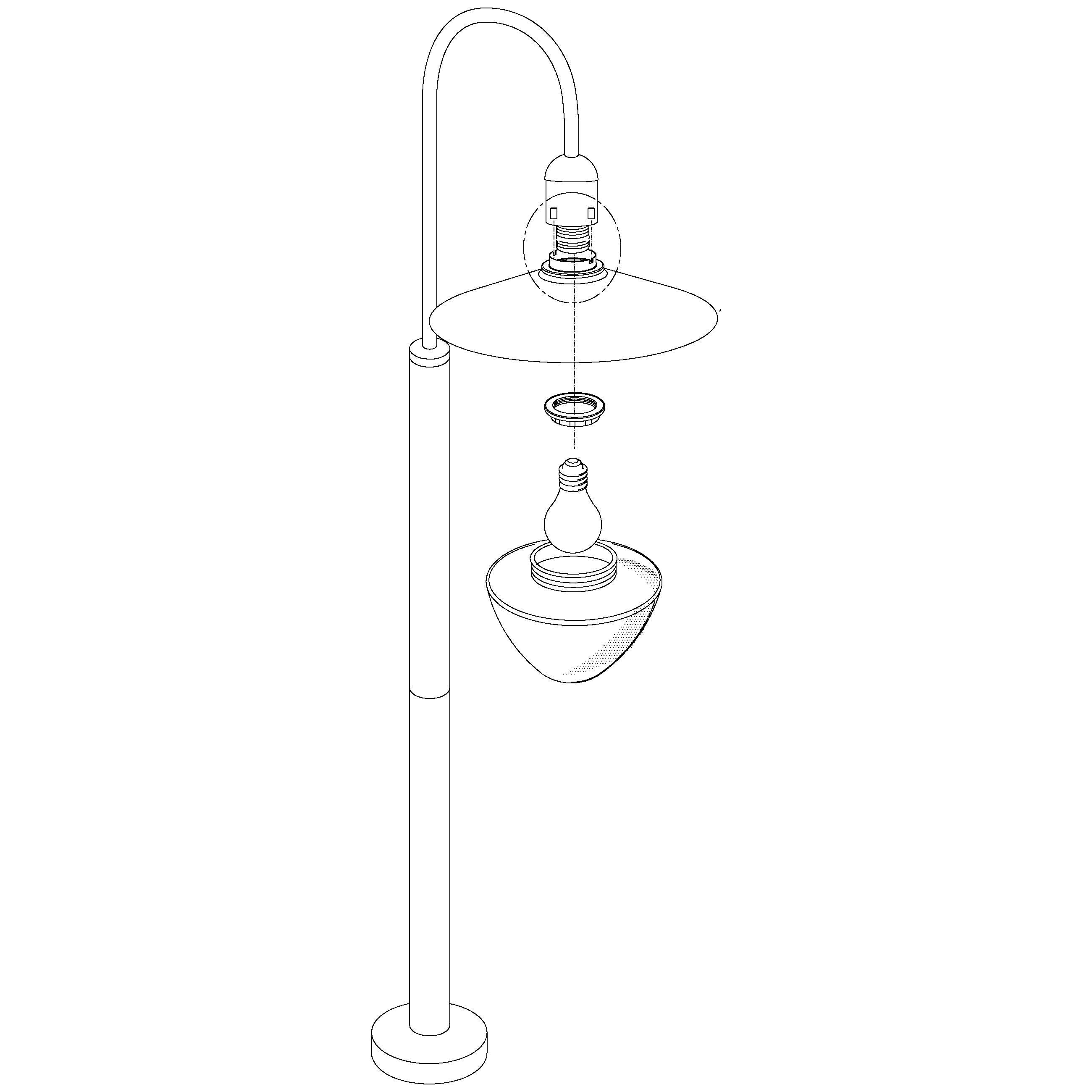 eglo sirmione black gold lamp post outdoor ip44 light kitchen lighting 