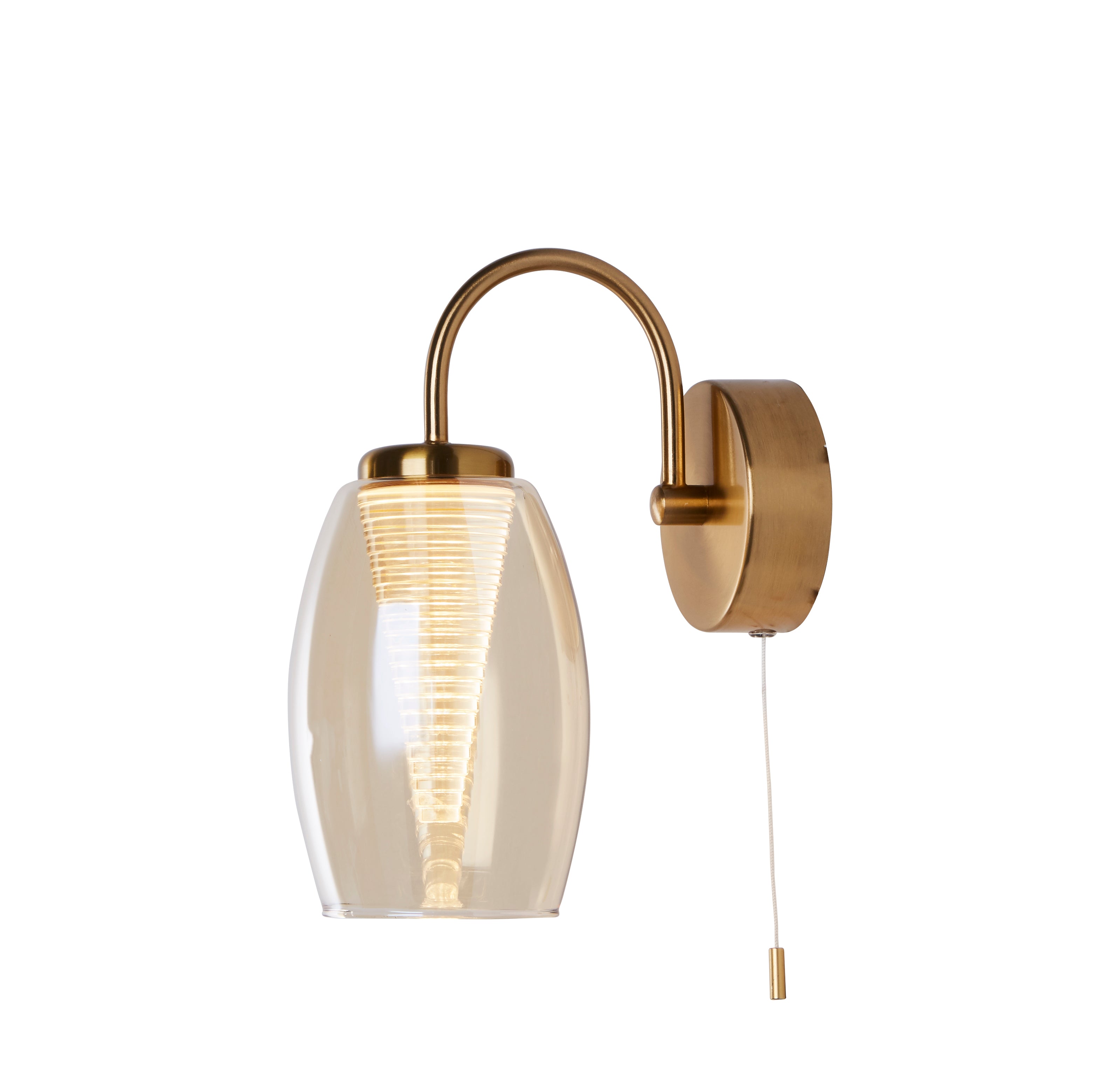 Searchlight Cyclone Bronze Wall Light With Champagne Glass Shade